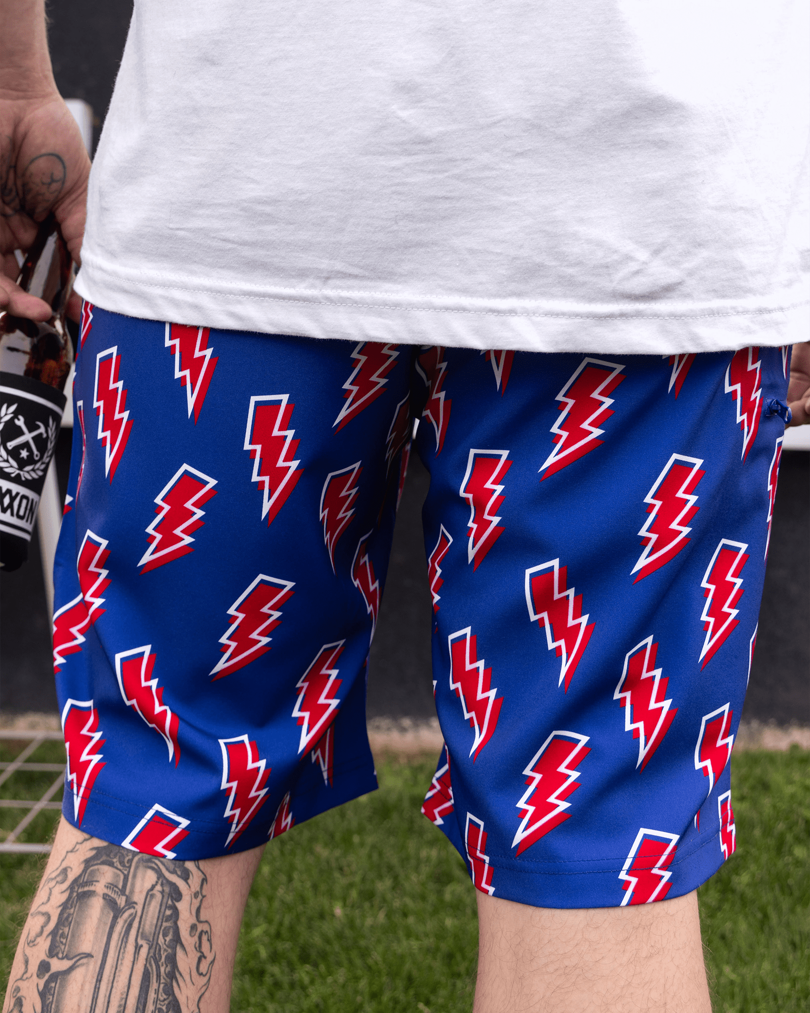 Voltage Boardshorts - Red, White, & Blue - Dixxon Flannel Co.