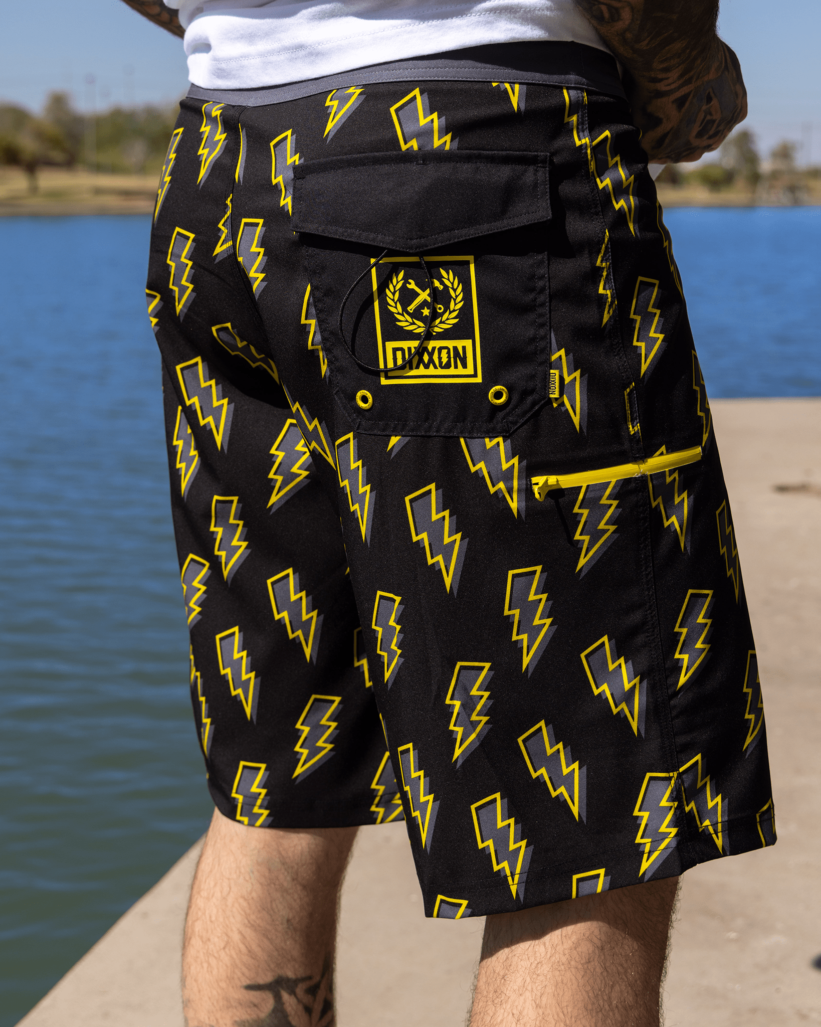 Voltage Boardshorts - Yellow & Black - Dixxon Flannel Co.