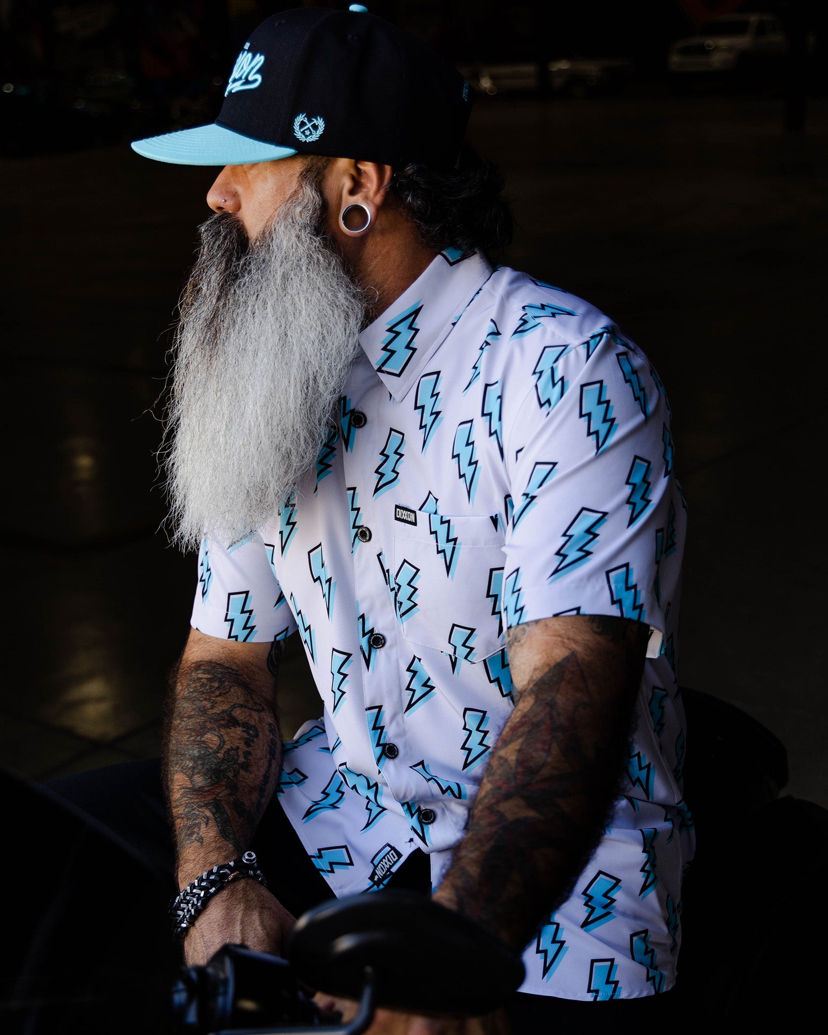 Voltage Party Shirt - Gray & Blue - Dixxon Flannel Co.