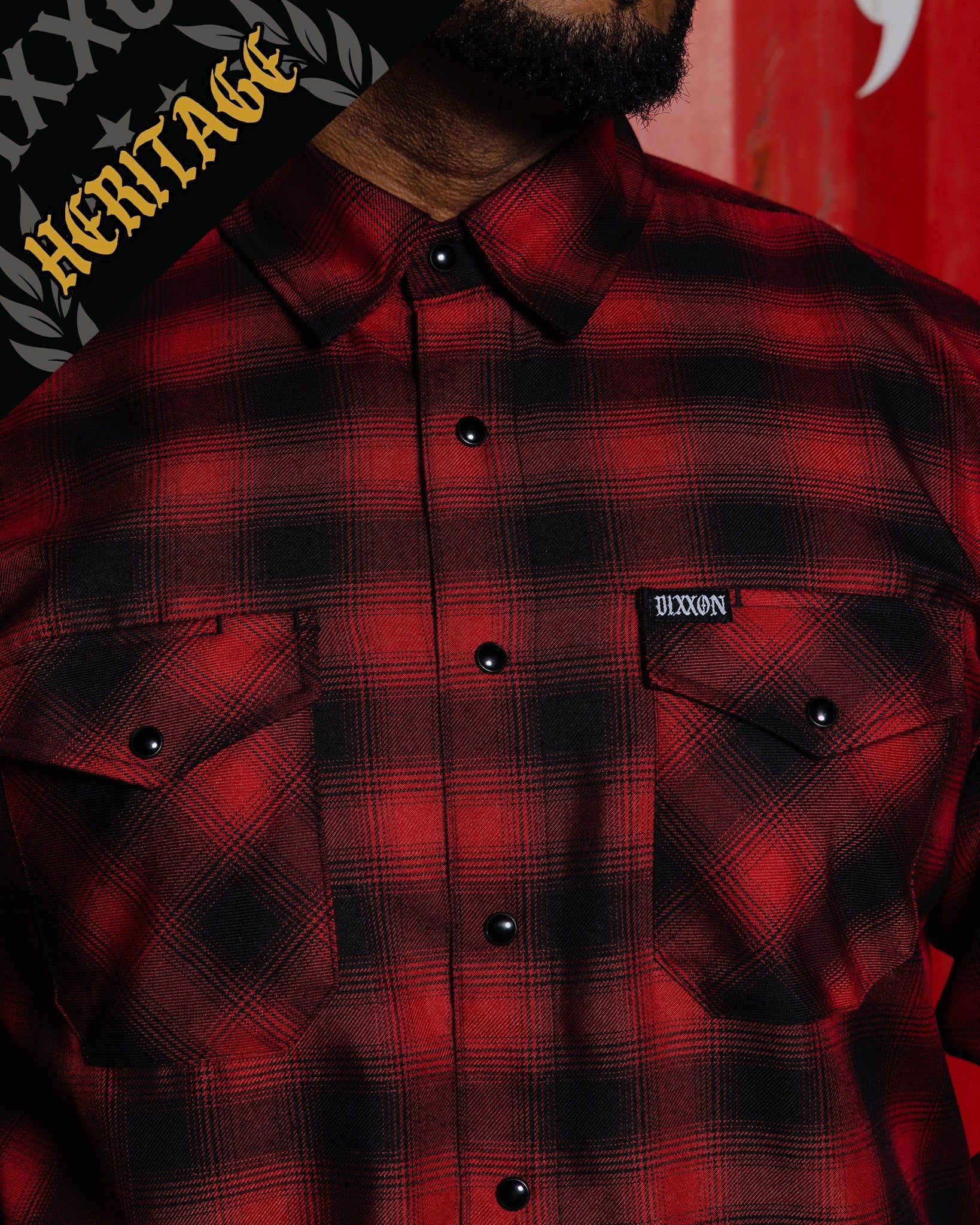 black and red dress shirt Dixxon Watts Heritage Flannel: Black & Red Plaid Shirt