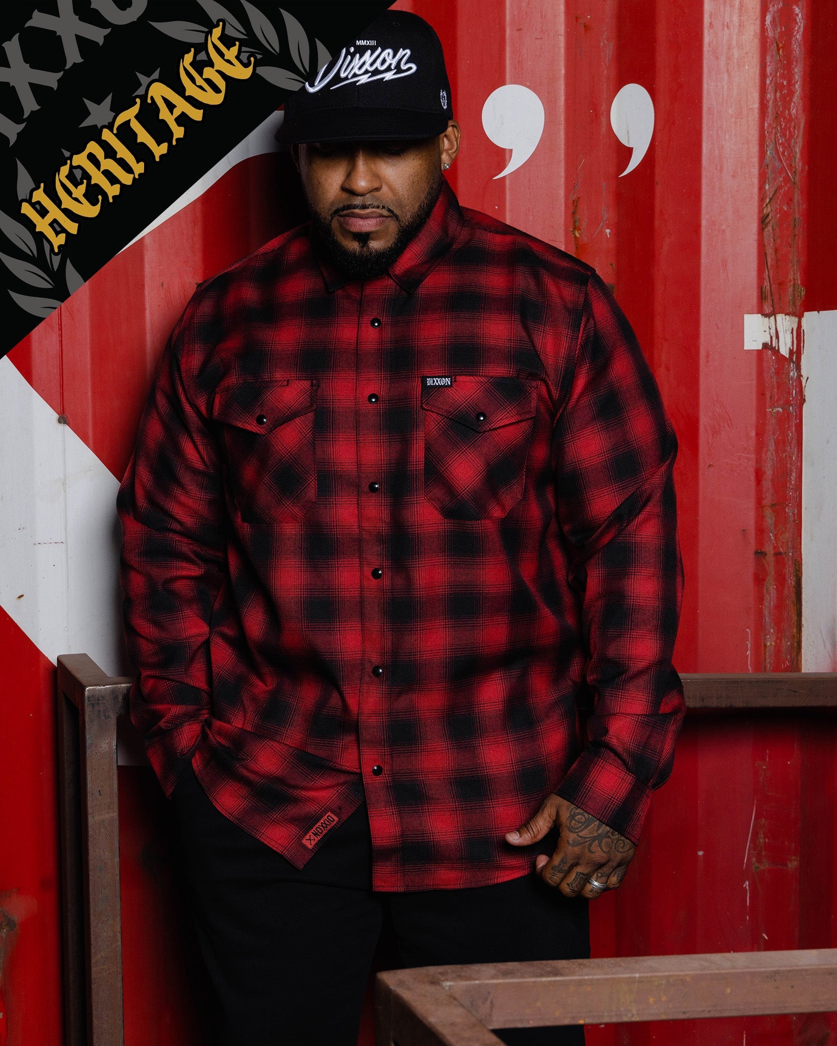 Dixxon Watts Heritage Flannel: Black & Red Plaid Shirt Dixxon Watts Heritage Flannel: Black & Red Plaid Shirt