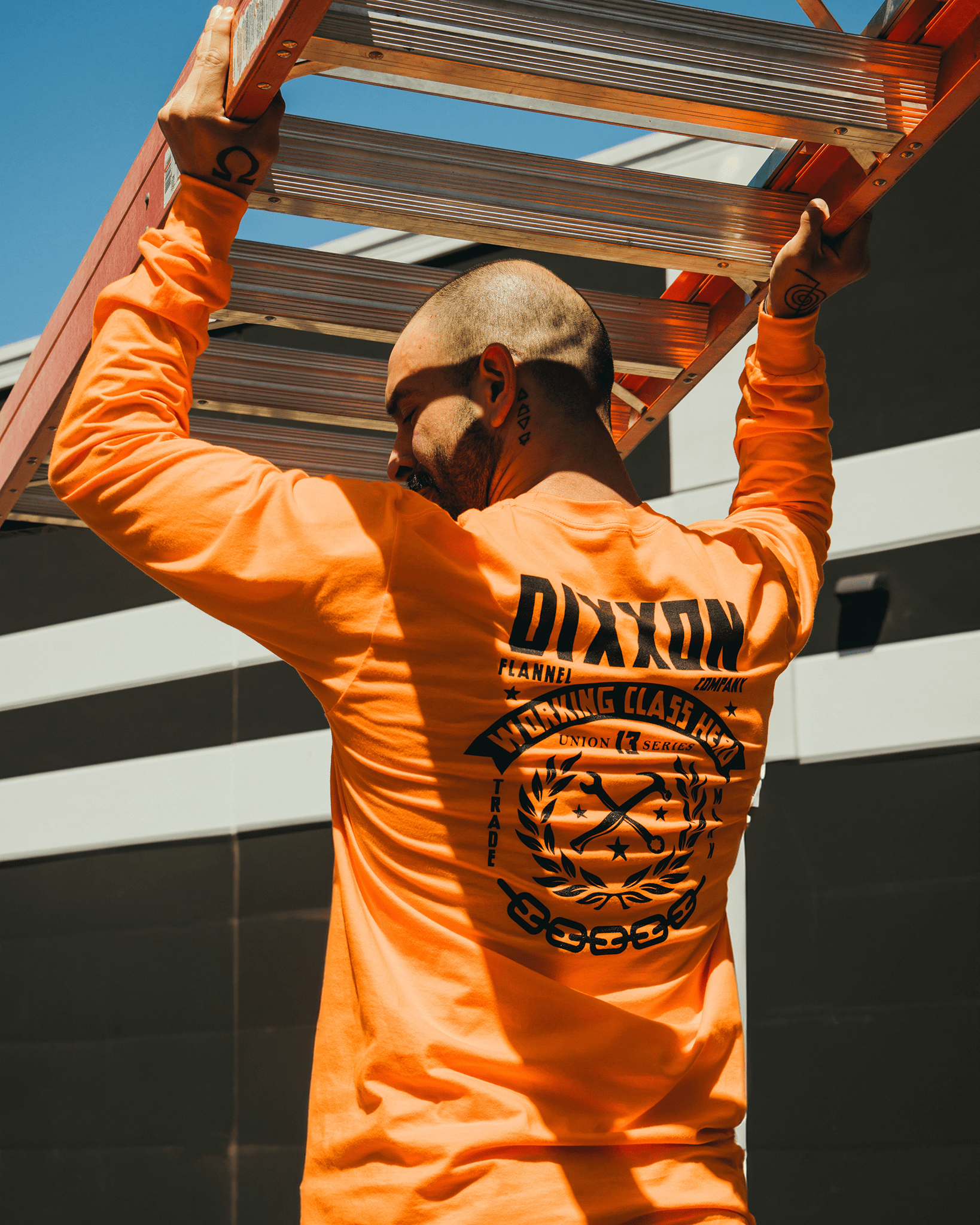 Weld Hi Vis Long Sleeve T-Shirt - Safety Orange - Dixxon Flannel Co.
