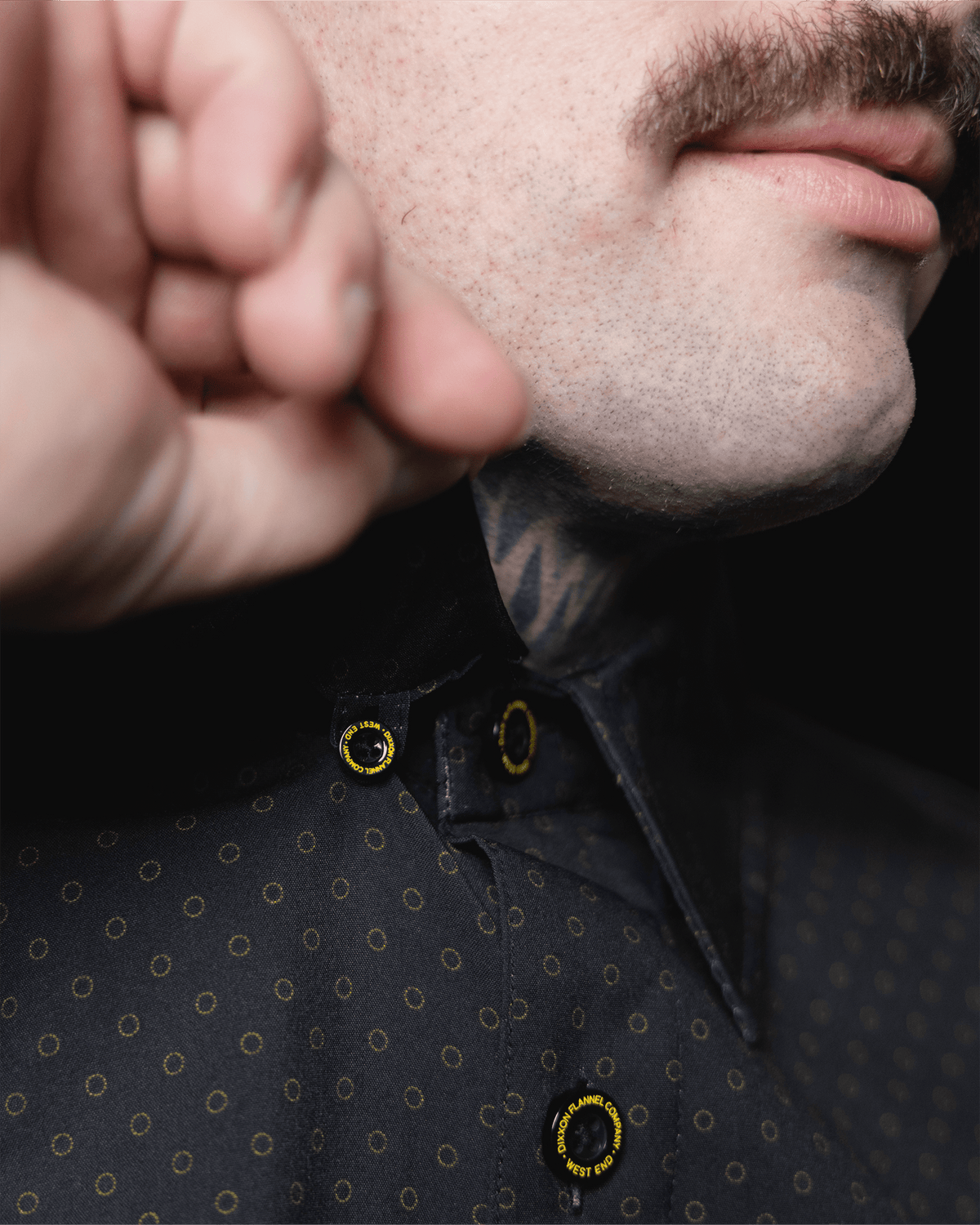 West End Party Shirt - Black & Gold - Dixxon Flannel Co. view 6