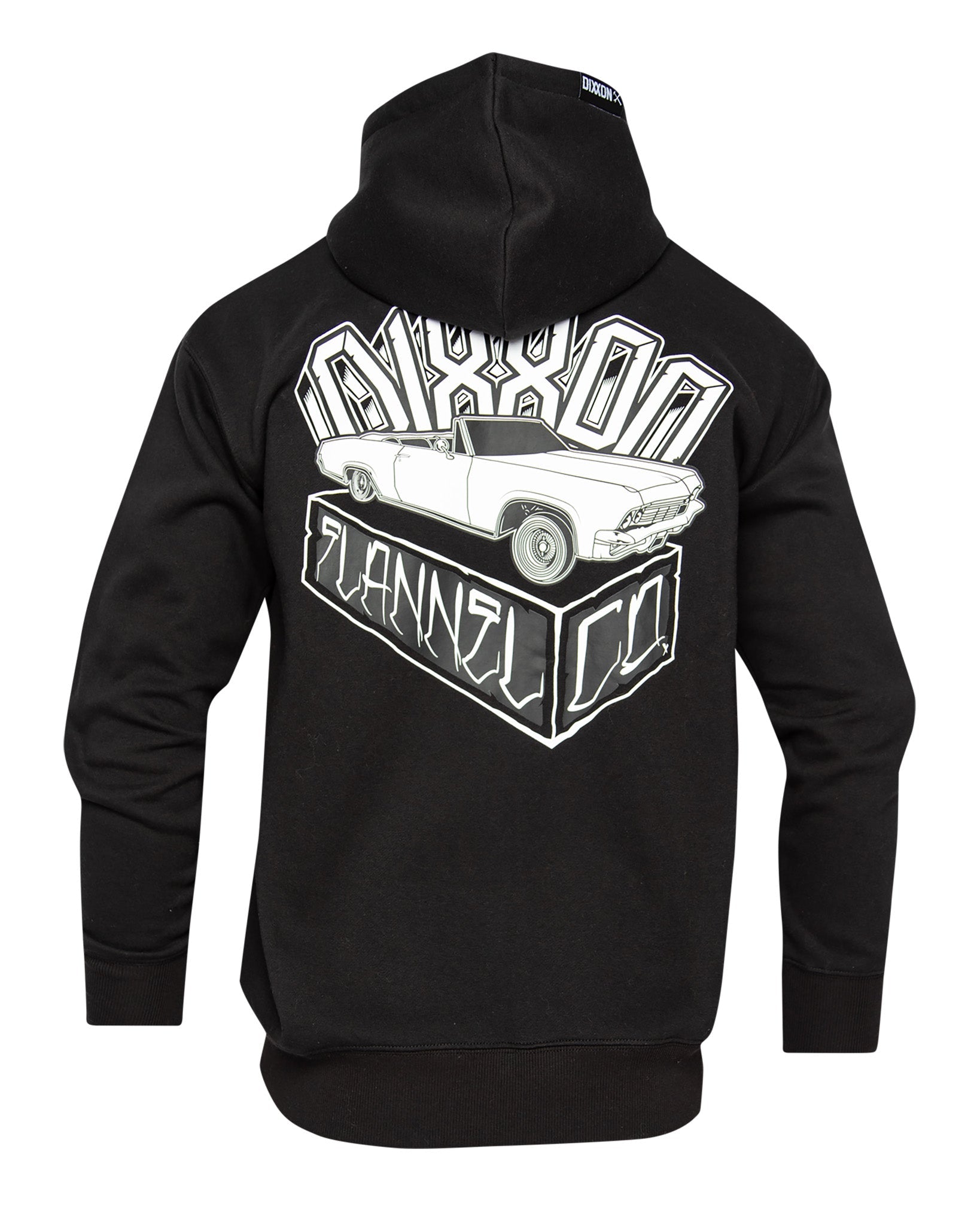 White Block Zip Up Hoodie - Black | Dixxon Flannel Co.