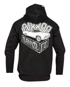 White Block Zip Up Hoodie - Black - Dixxon Flannel Co.
