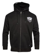 White Block Zip Up Hoodie - Black - Dixxon Flannel Co.