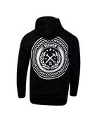 White Chain Badge Zip Up Hoodie - Black - Dixxon Flannel Co.