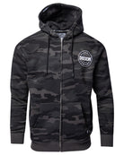 White Chain Driven Zip Up Hoodie - Black Camo - Dixxon Flannel Co.