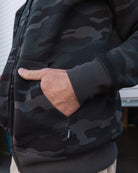 White Chain Driven Zip Up Hoodie - Black Camo - Dixxon Flannel Co.