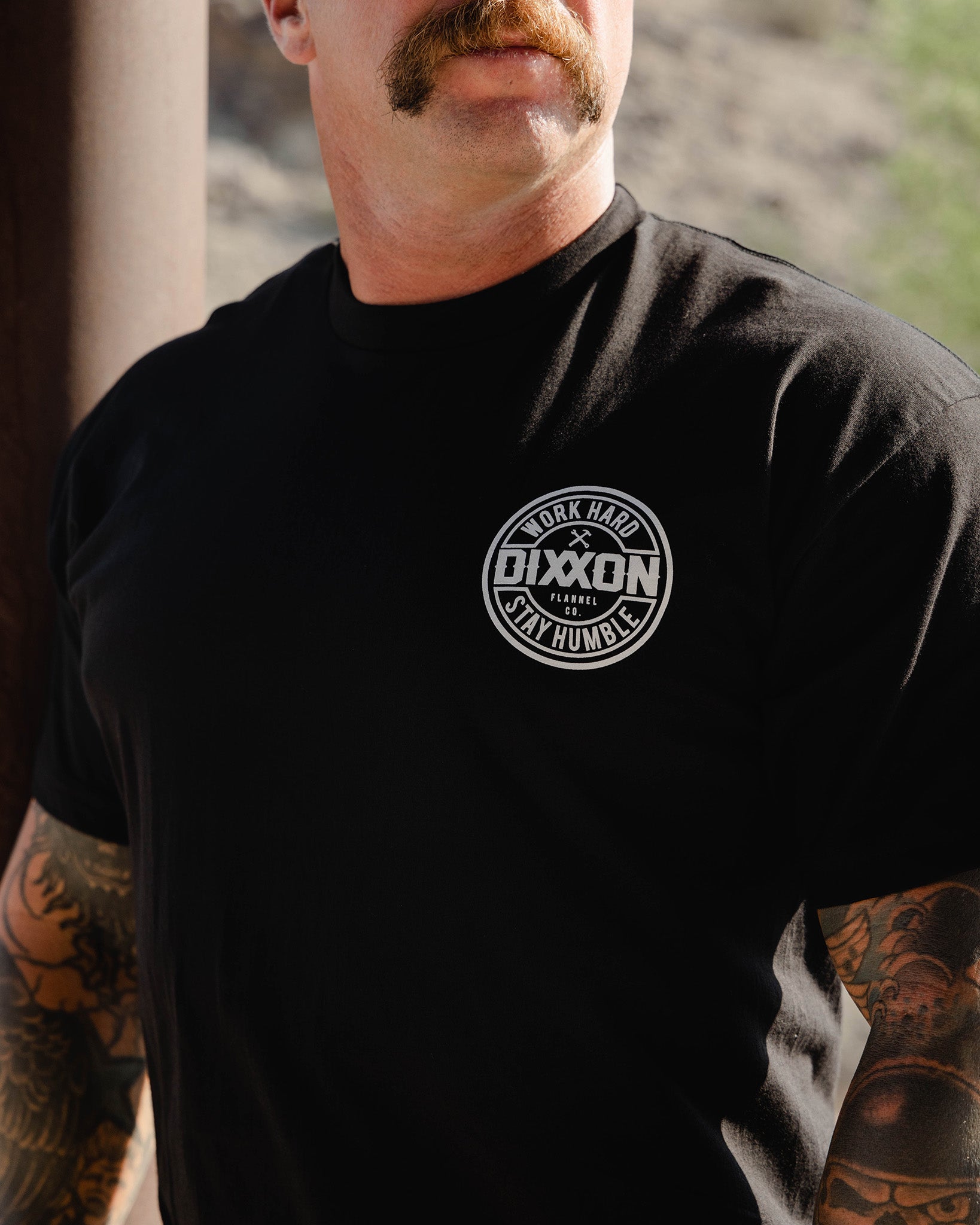Men's White Corpo T-Shirt - Black | Dixxon Flannel Co.