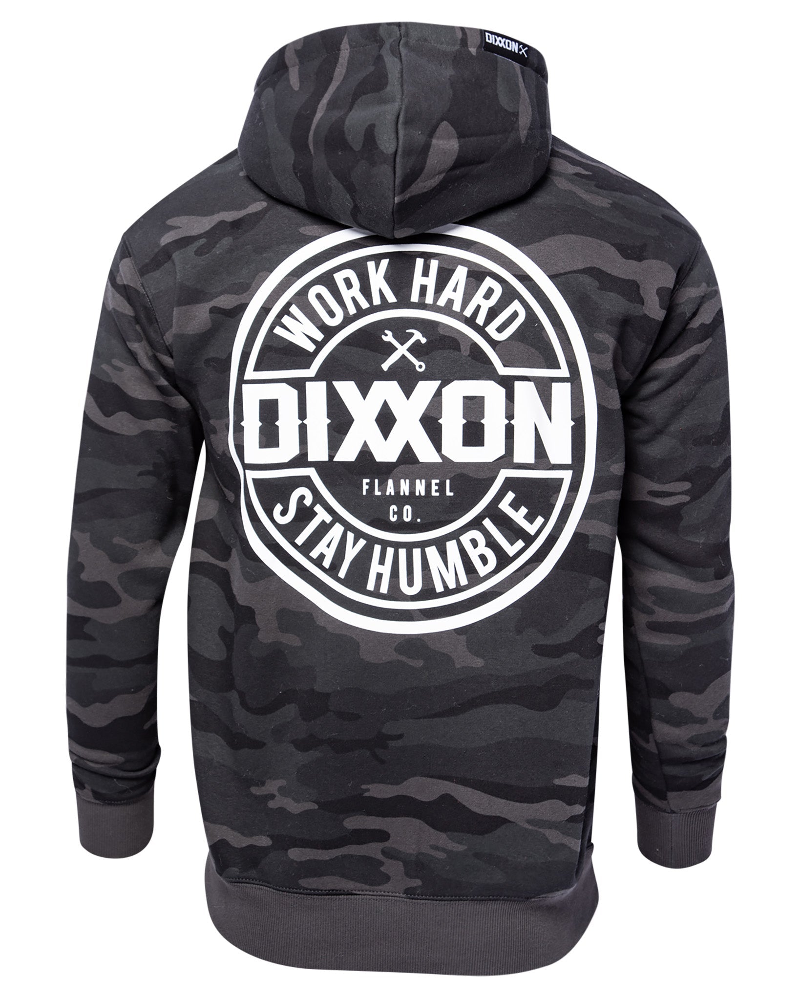 White Corpo Zip Up Hoodie - Black Camo - Dixxon Flannel Co.