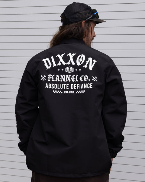 Dixxon White Cruz Coaches Jacket (Black) - Shop Now | 2026