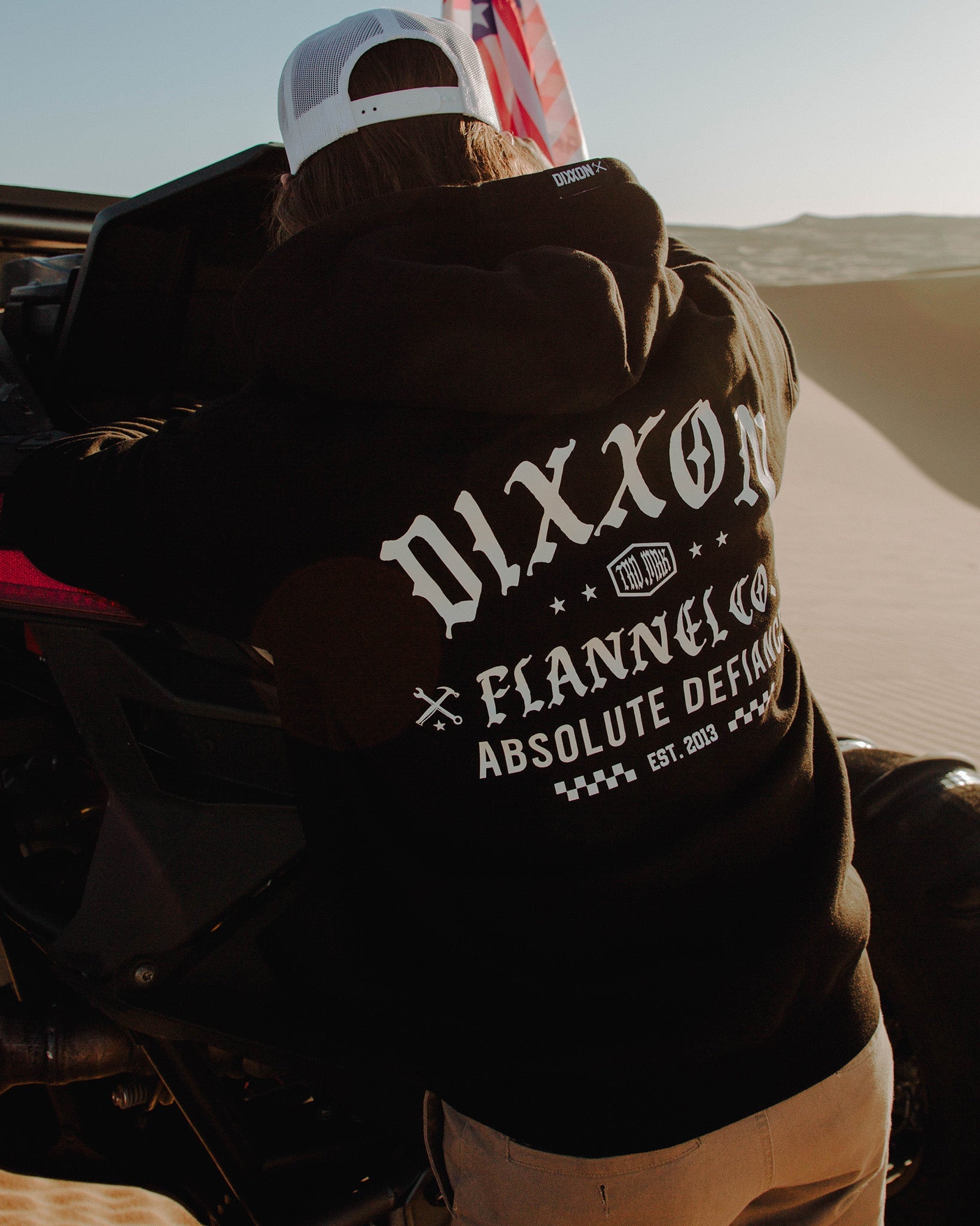 White Cruz Zip Up Hoodie - Black - Dixxon Flannel Co.