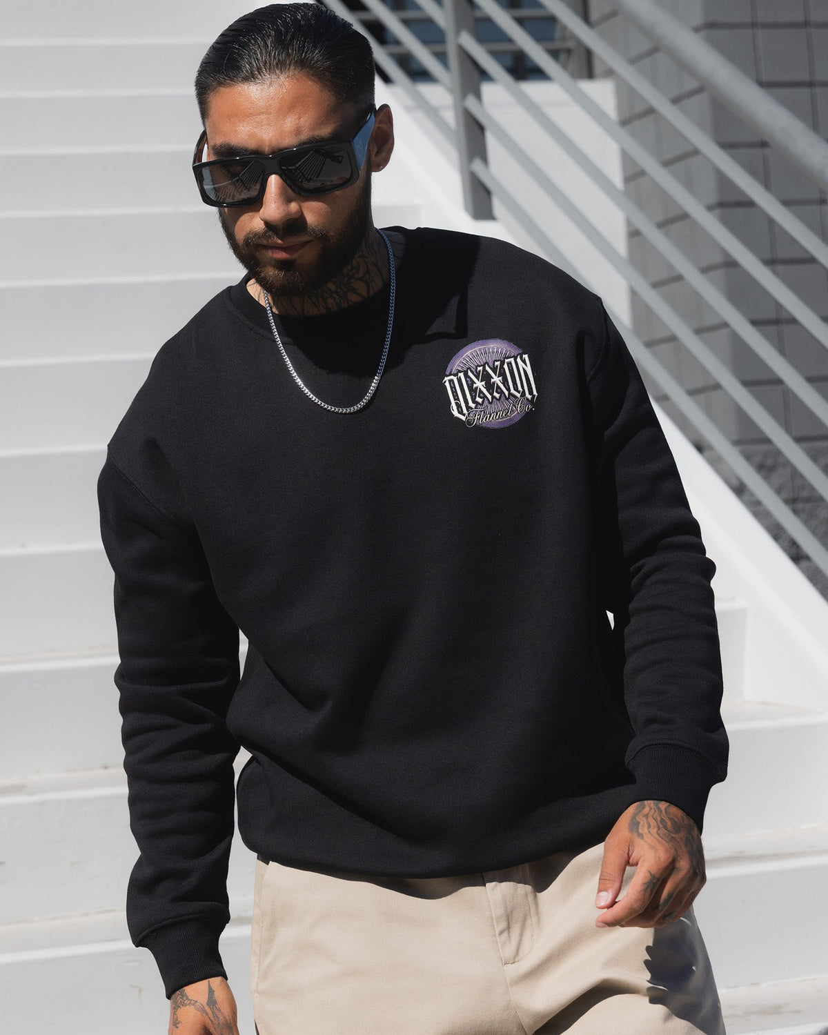 White Decadence Crewneck Sweatshirt - Black - view 3