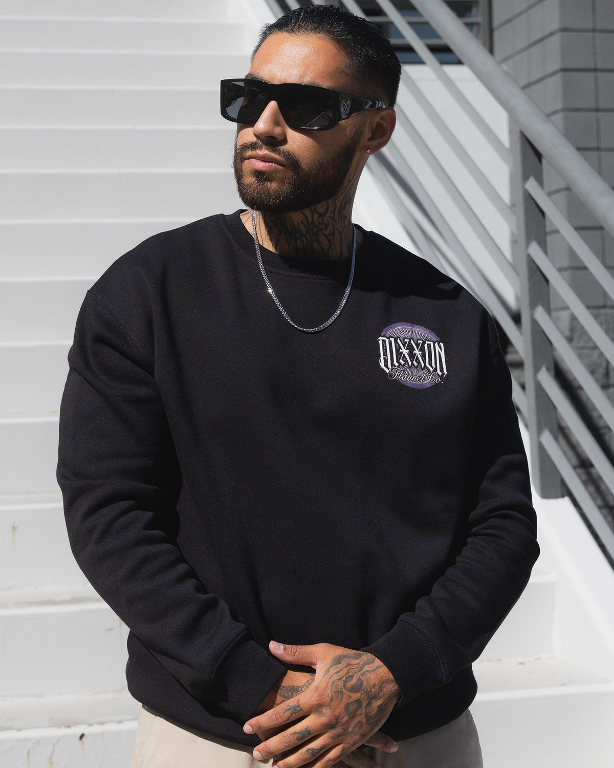 White Decadence Crewneck Sweatshirt - Black - view 2