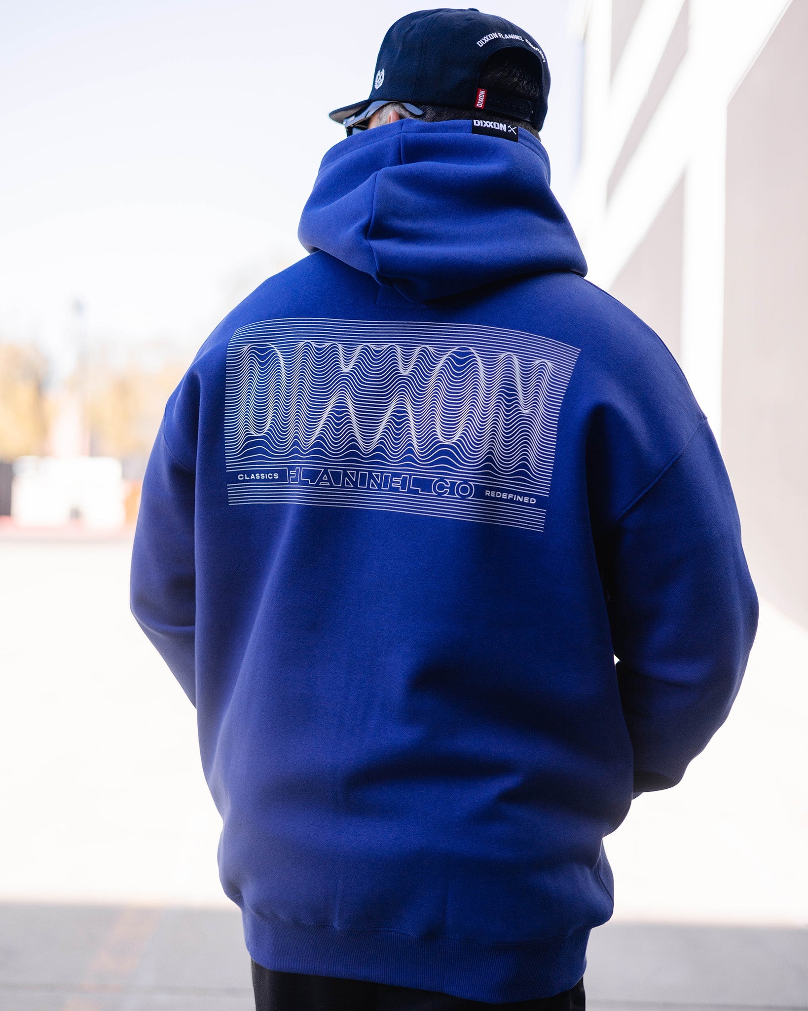 White Epicenter Zip Up Hoodie - Blue - Dixxon Flannel Co.