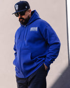 White Epicenter Zip Up Hoodie - Blue - Dixxon Flannel Co.