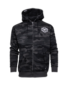 White Forged Zip Up Hoodie - Black Camo - Dixxon Flannel Co.