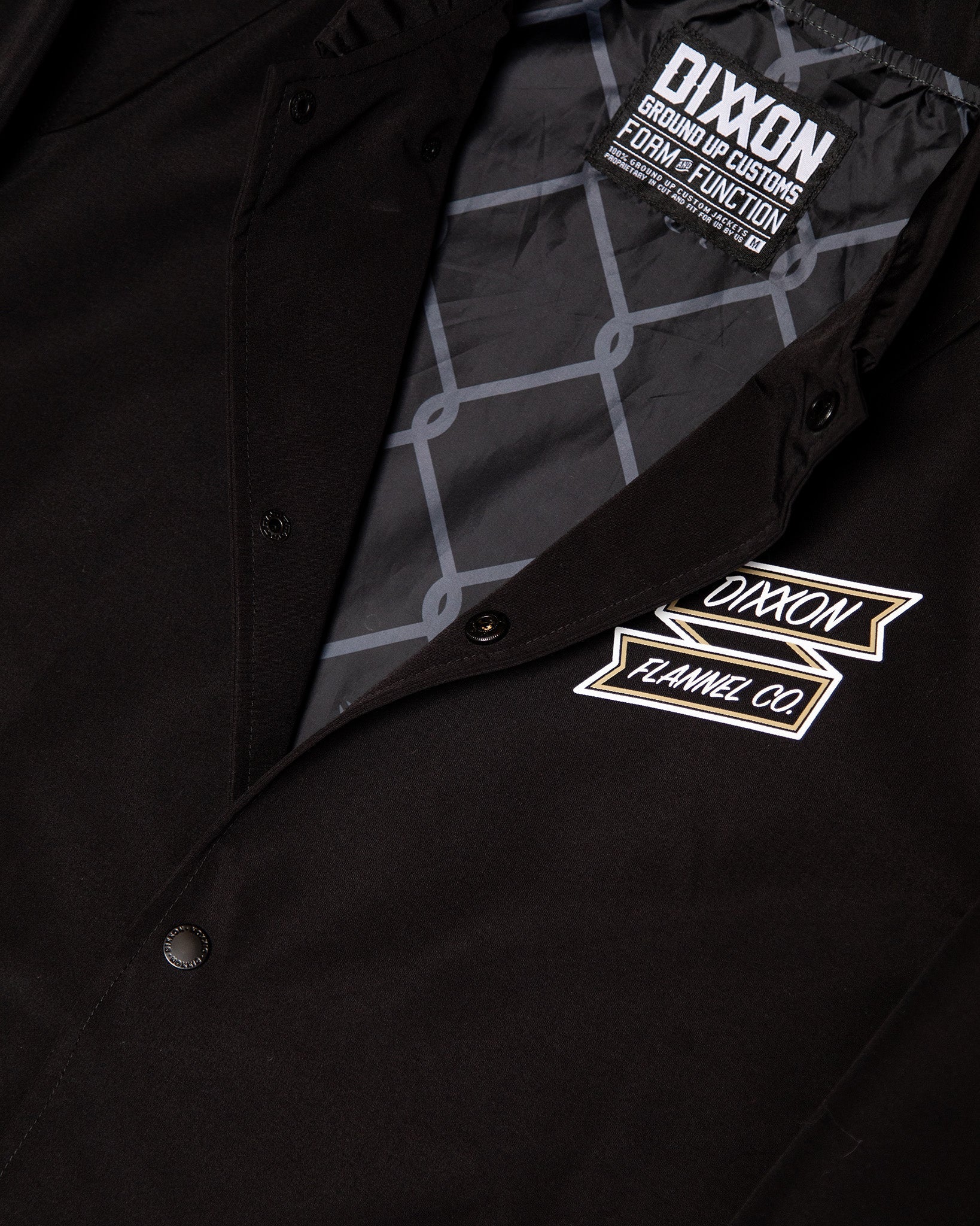 White & Gold Ignite Coaches Jacket - Black - Dixxon Flannel Co.