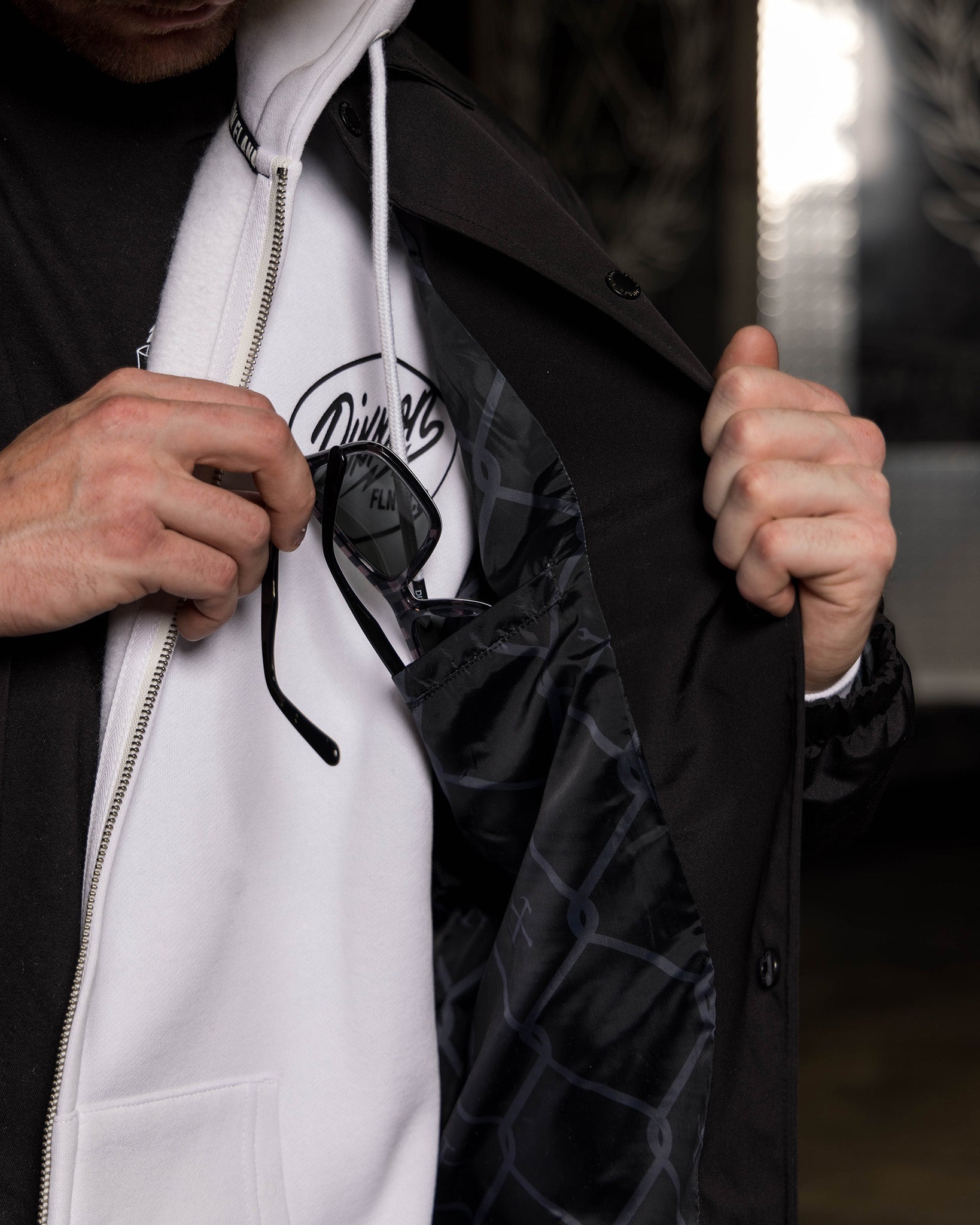 White & Gold Ignite Coaches Jacket - Black | Dixxon Flannel Co.