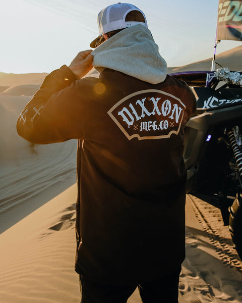 White & Gold Salty Patch Coaches Jacket - Black | Dixxon Flannel Co.