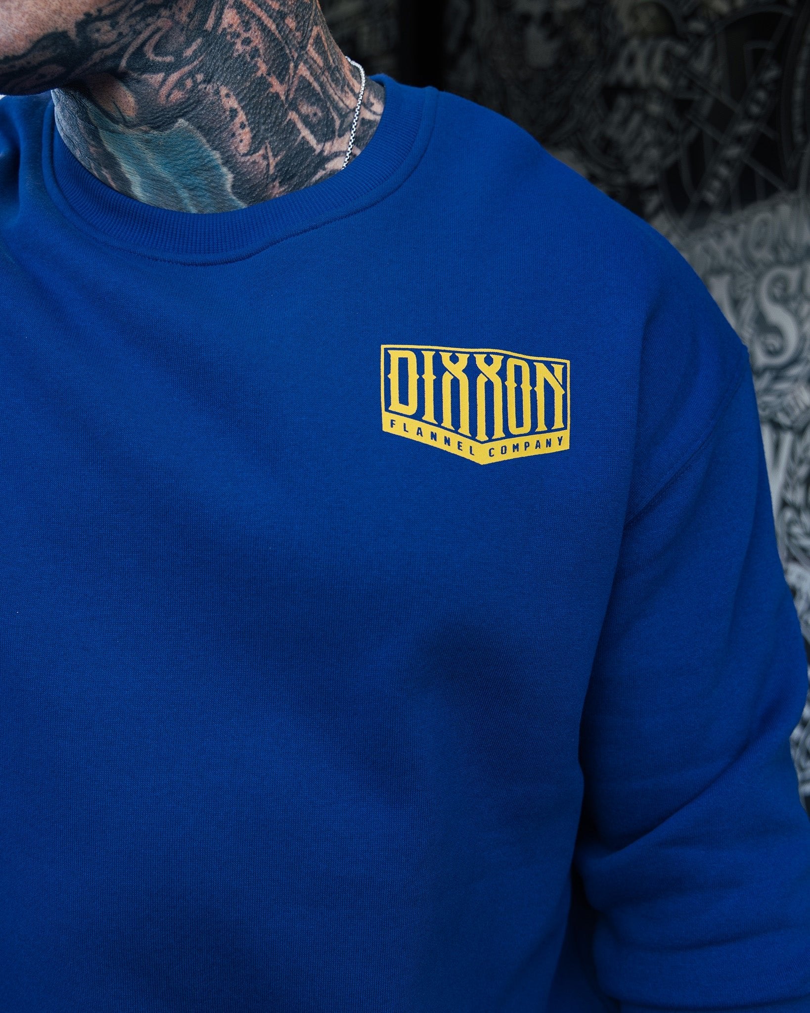 White & Gold Sealed Crewneck Sweatshirt - Royal Blue - Dixxon Flannel Co.