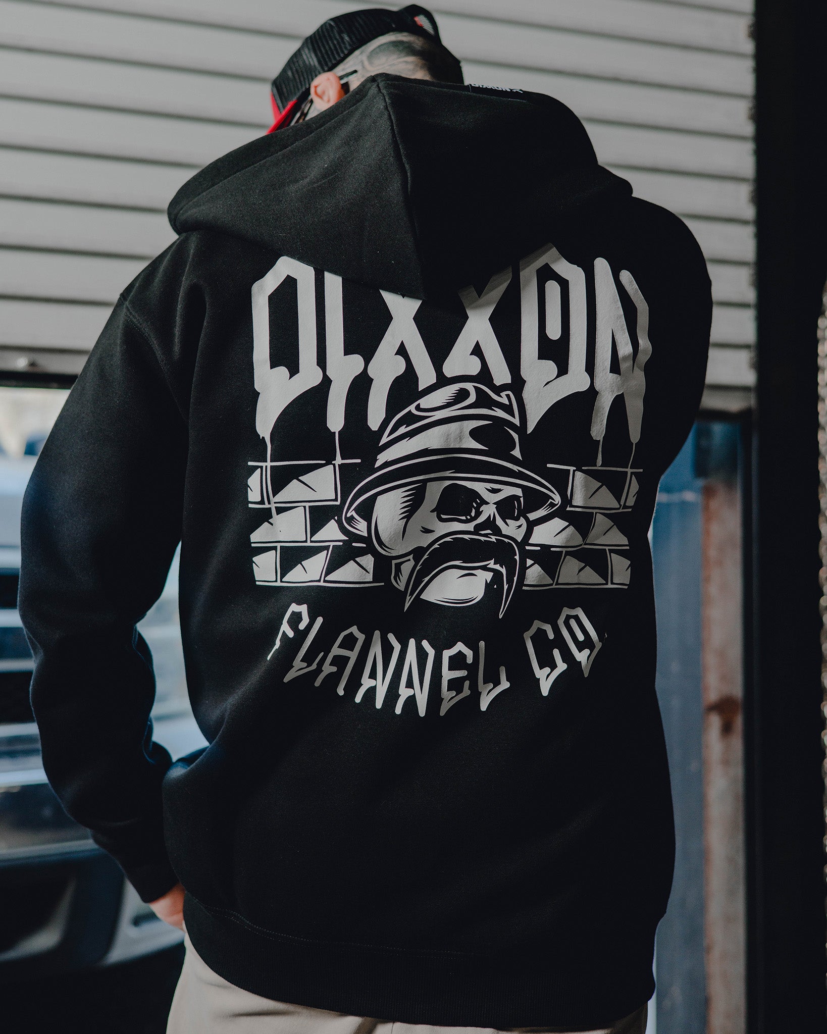 White Hector Zip Up Hoodie - Black | Dixxon Flannel Co.