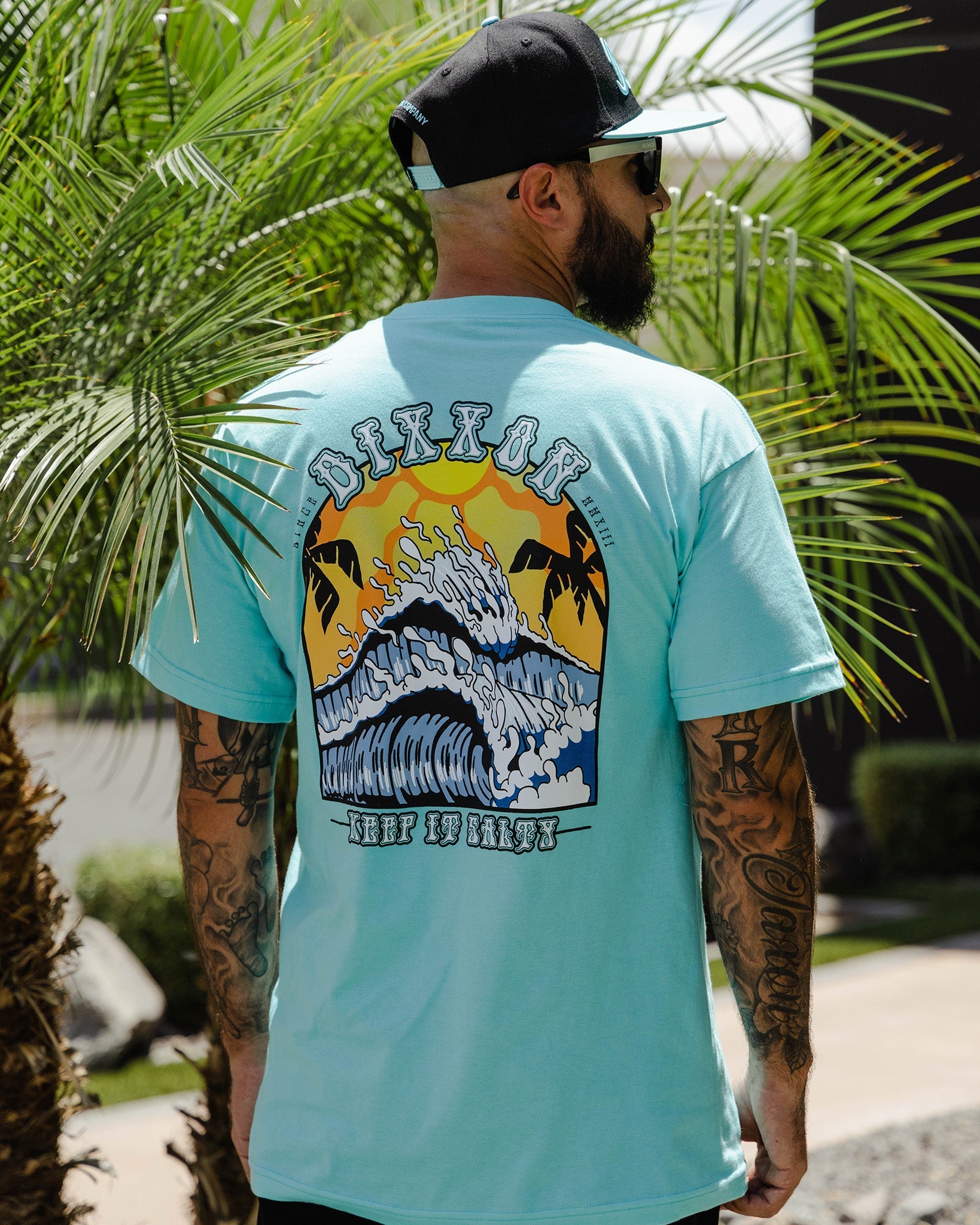 White Keep It Salty T-Shirt - Aqua - Dixxon Flannel Co.