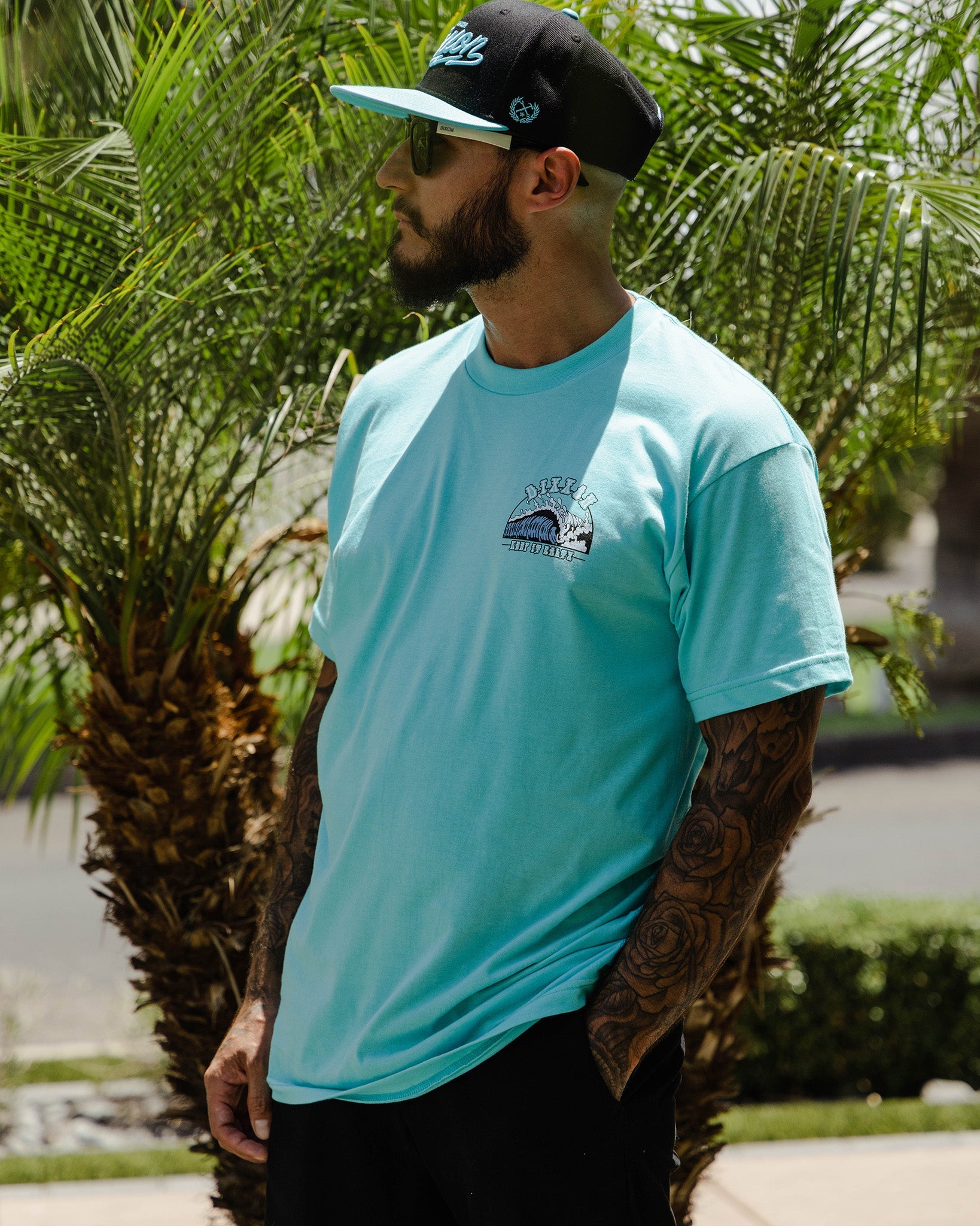White Keep It Salty T-Shirt - Aqua - Dixxon Flannel Co.
