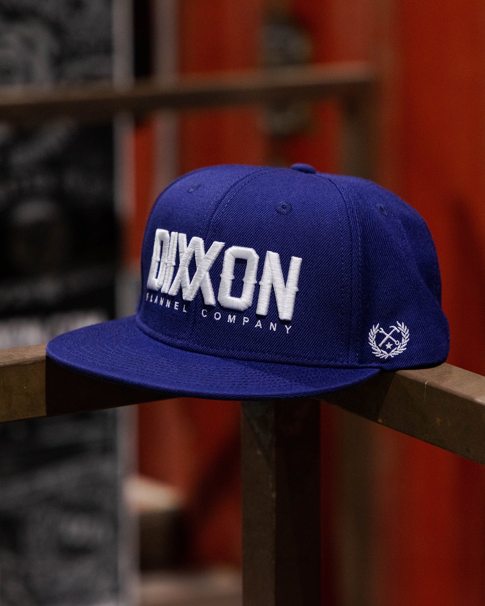 White Logotype Flat Bill Snapback | Dixxon Flannel Co.