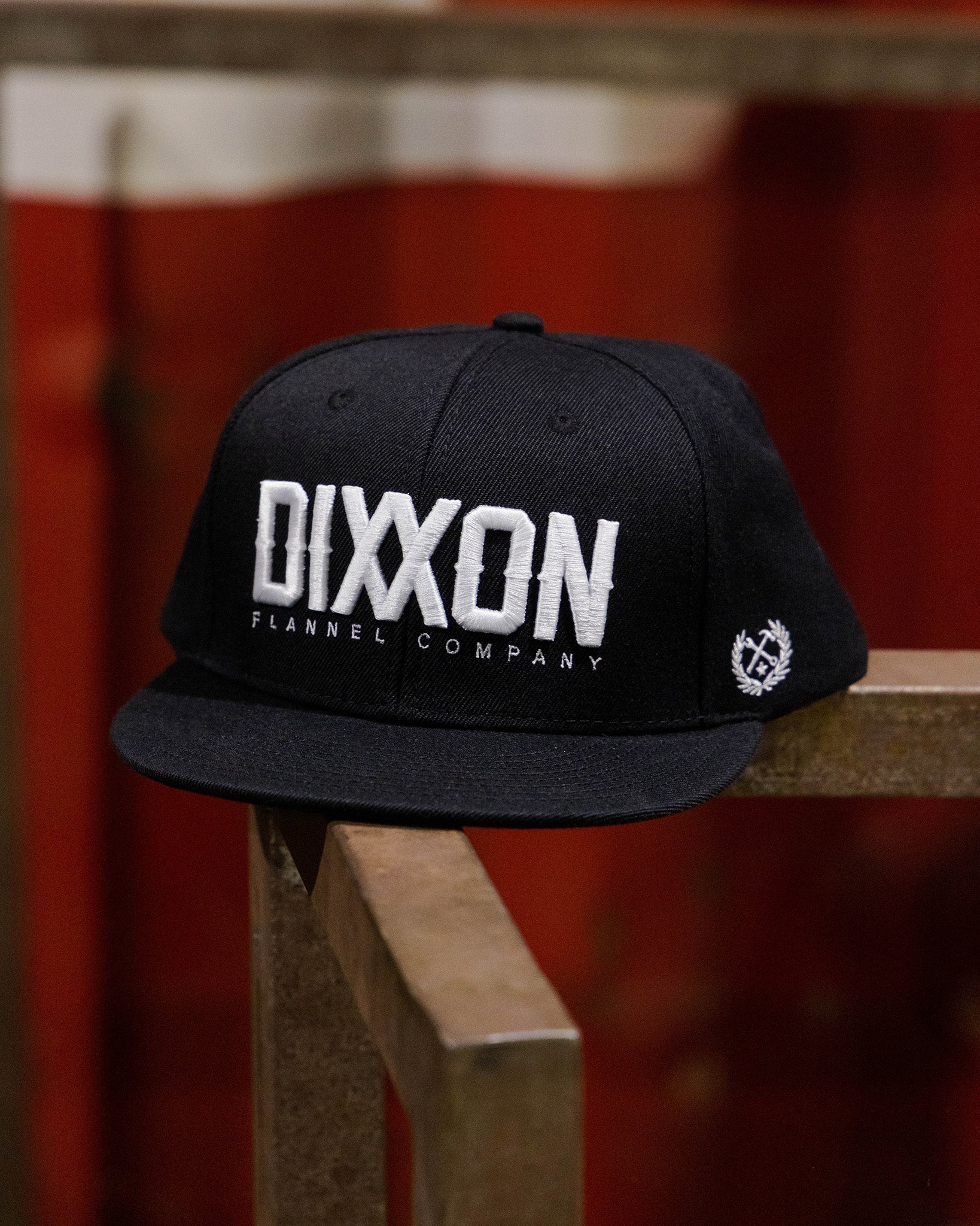 White Logotype Flat Bill Snapback | Dixxon Flannel Co.