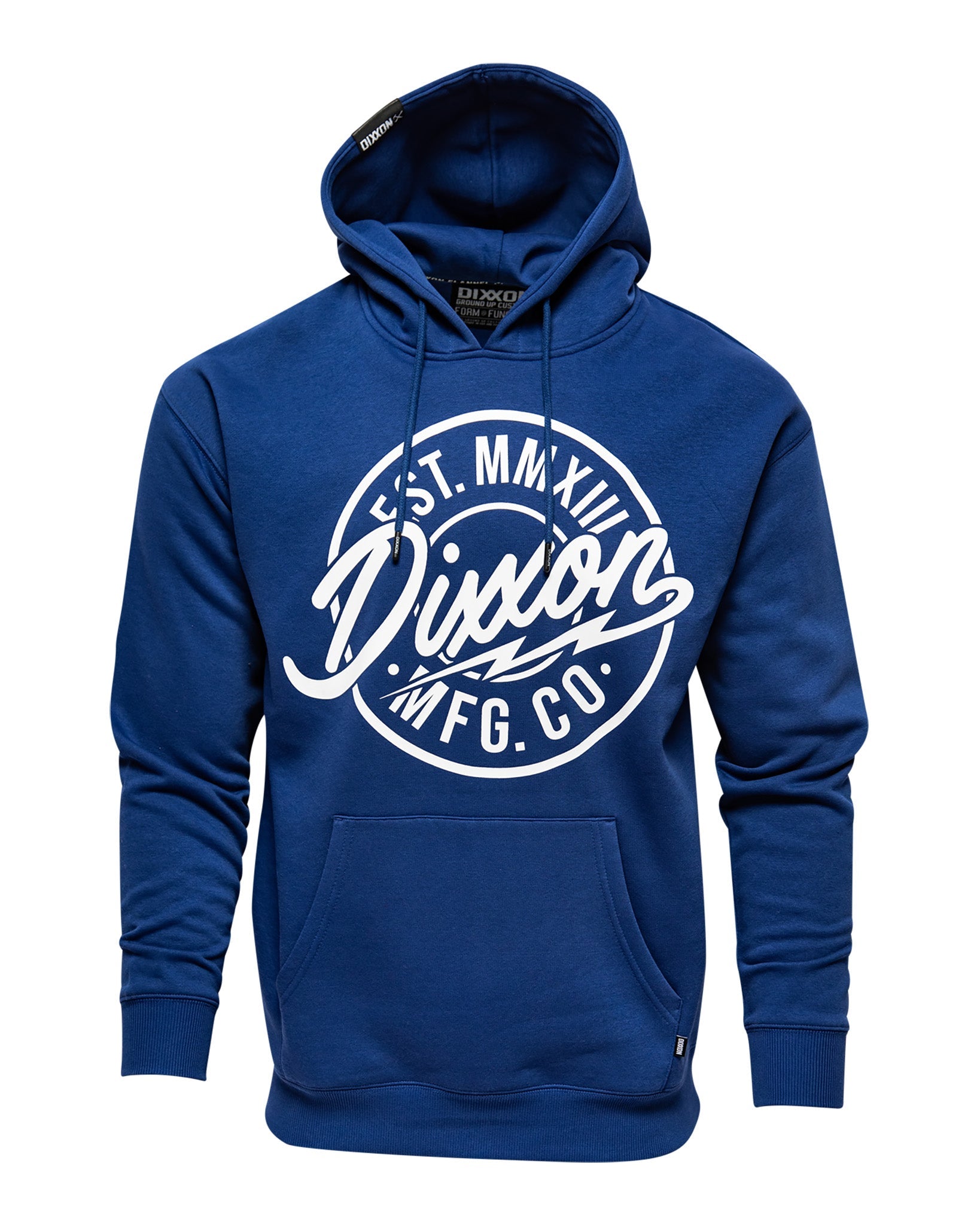 White MFG Pullover Hoodie - Blue | Dixxon Flannel Co.