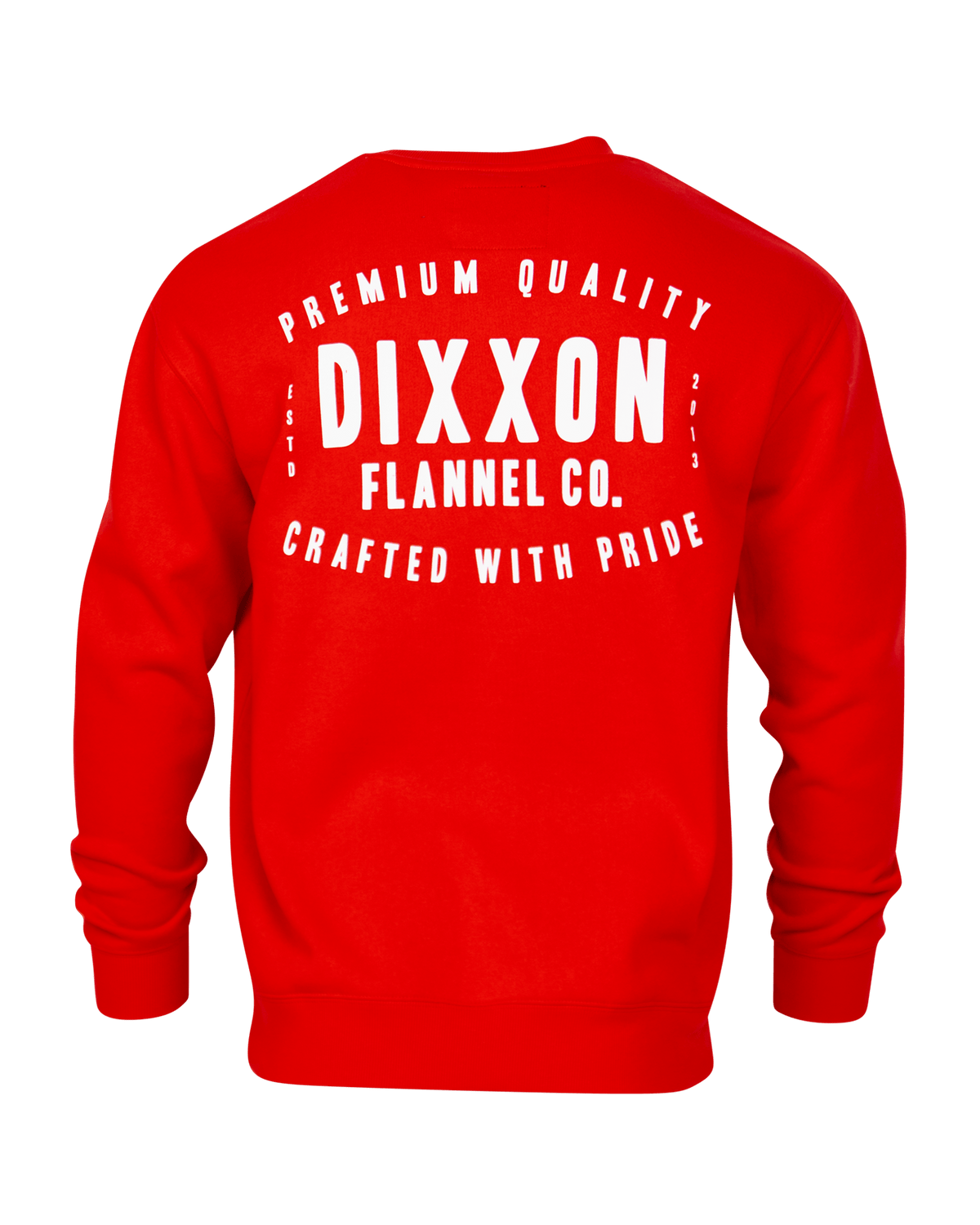 White Over Under Crewneck Sweatshirt - Red - Dixxon Flannel Co. view 2