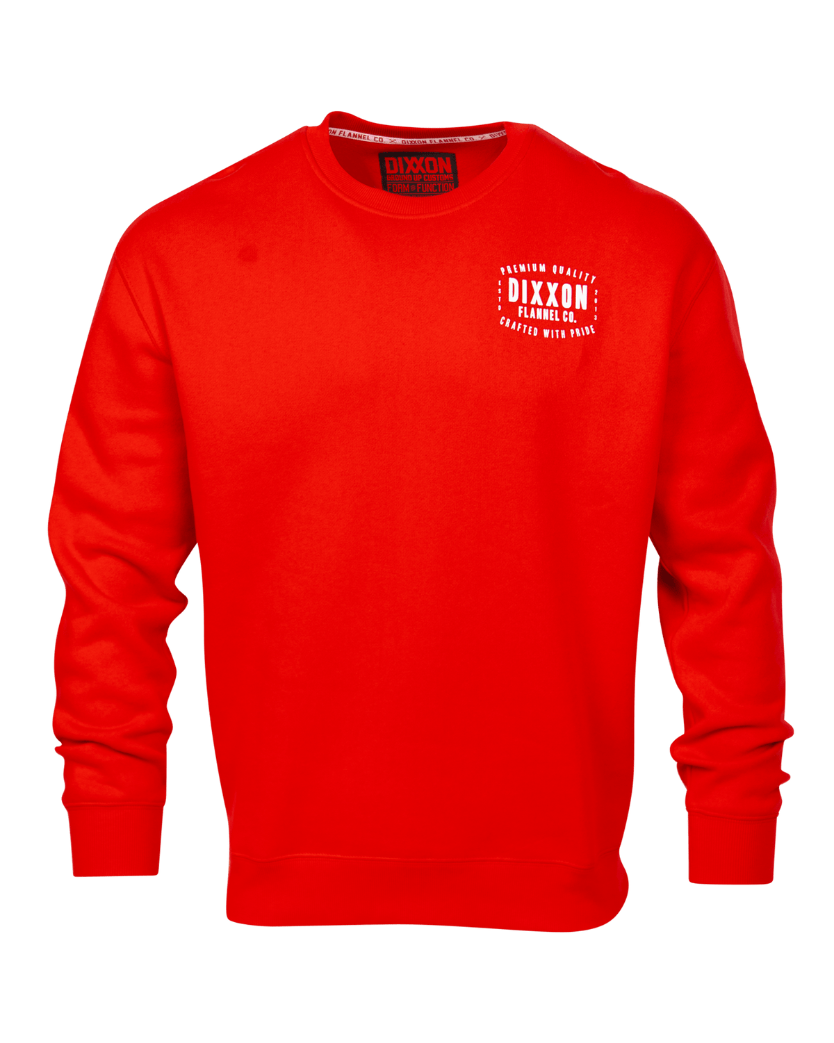 White Over Under Crewneck Sweatshirt - Red - Dixxon Flannel Co. view 3