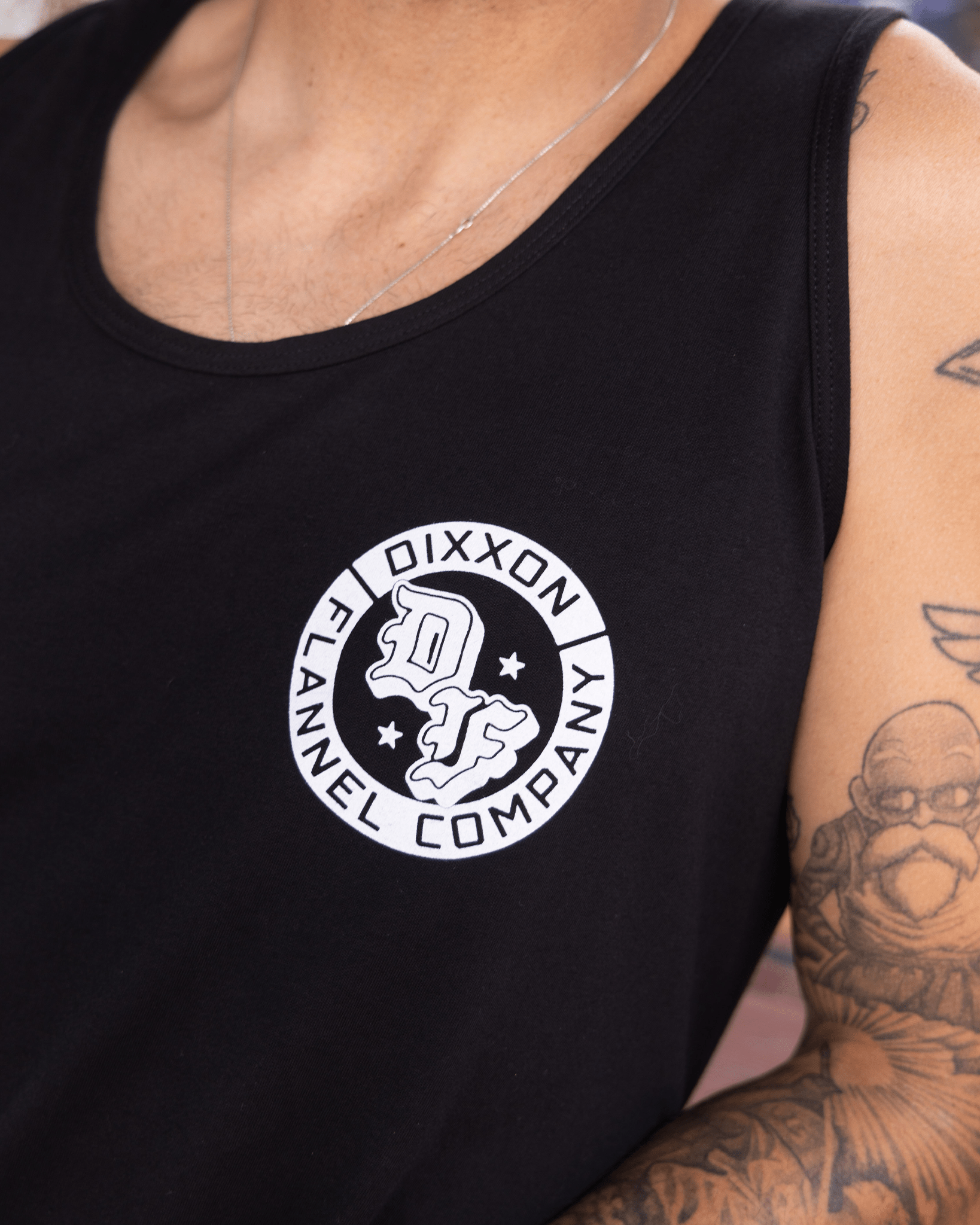 White Stars Tank - Black - Dixxon Flannel Co.