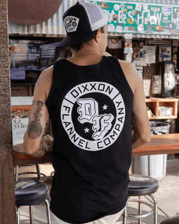 White Stars Tank - Black | Dixxon Flannel Co.
