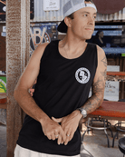 White Stars Tank - Black - Dixxon Flannel Co.