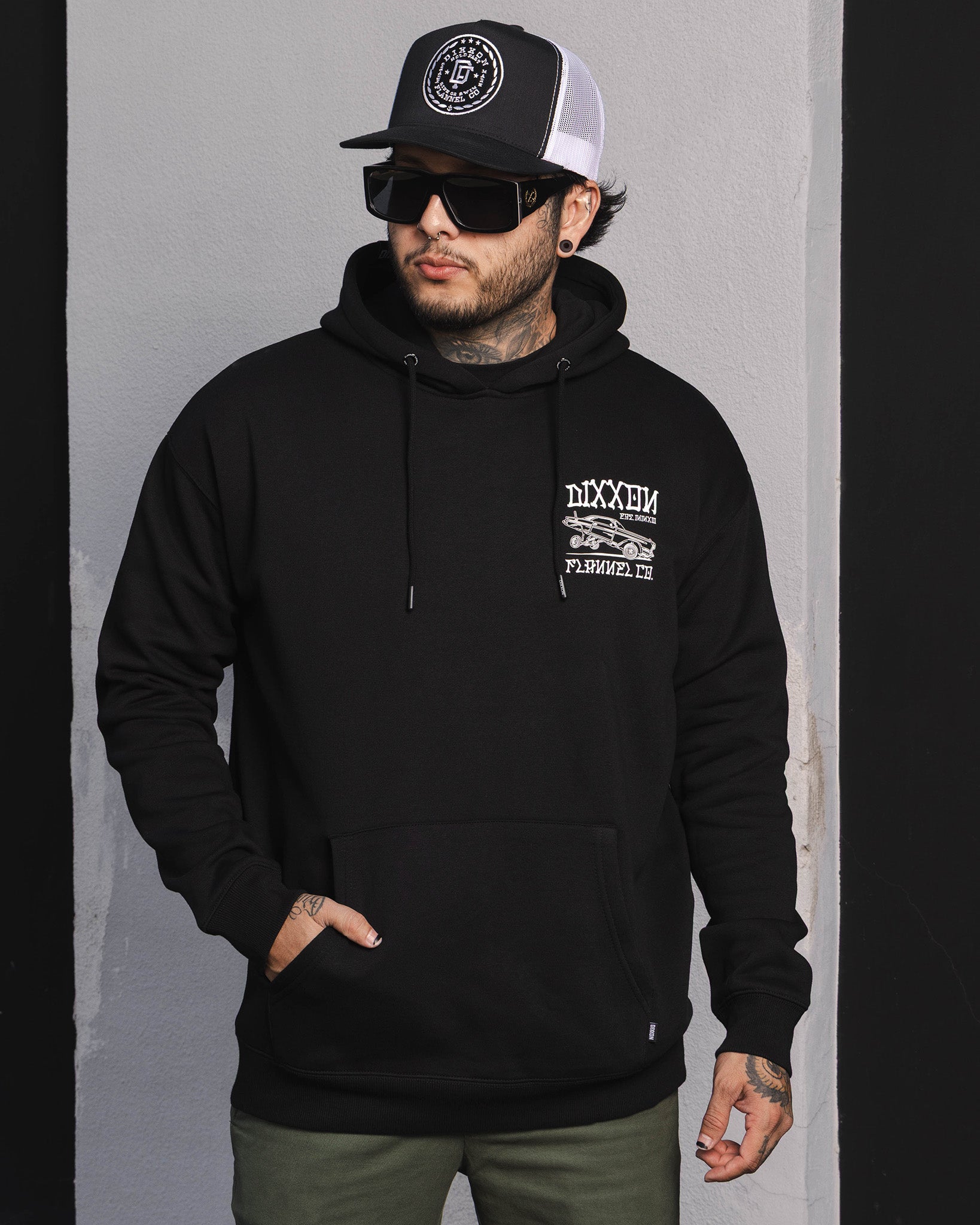 White Stink Bug Pullover Hoodie - Black | Dixxon Flannel Co.