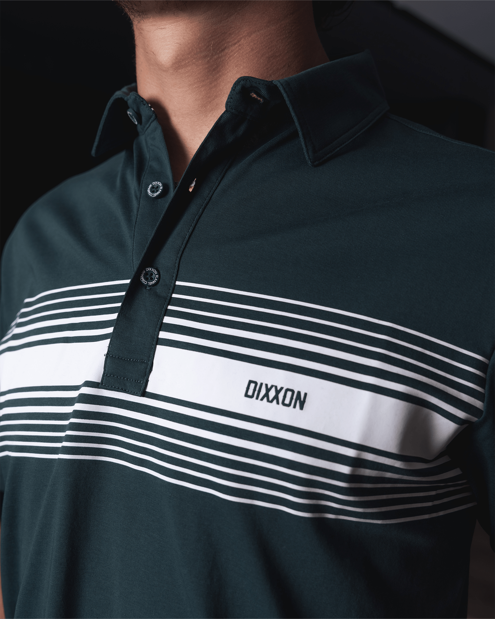 White Stripe Premium Polo - Green - Dixxon Flannel Co. view 8