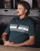 White Stripe Premium Polo - Green - Dixxon Flannel Co.