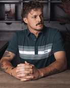 White Stripe Premium Polo - Green - Dixxon Flannel Co.