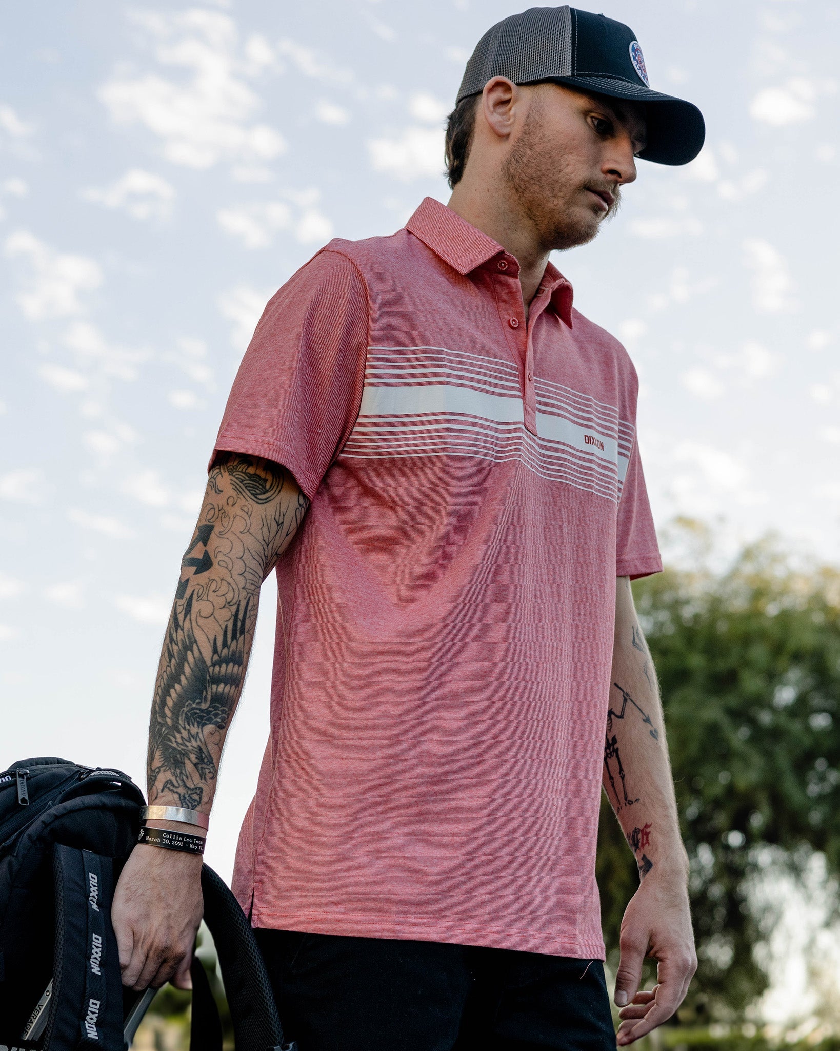 トップス ERNEST W. BAKER PIN STRIPE POLO CLASSIC SHIRT - PIN STRIPE — ERNEST W. BAKER