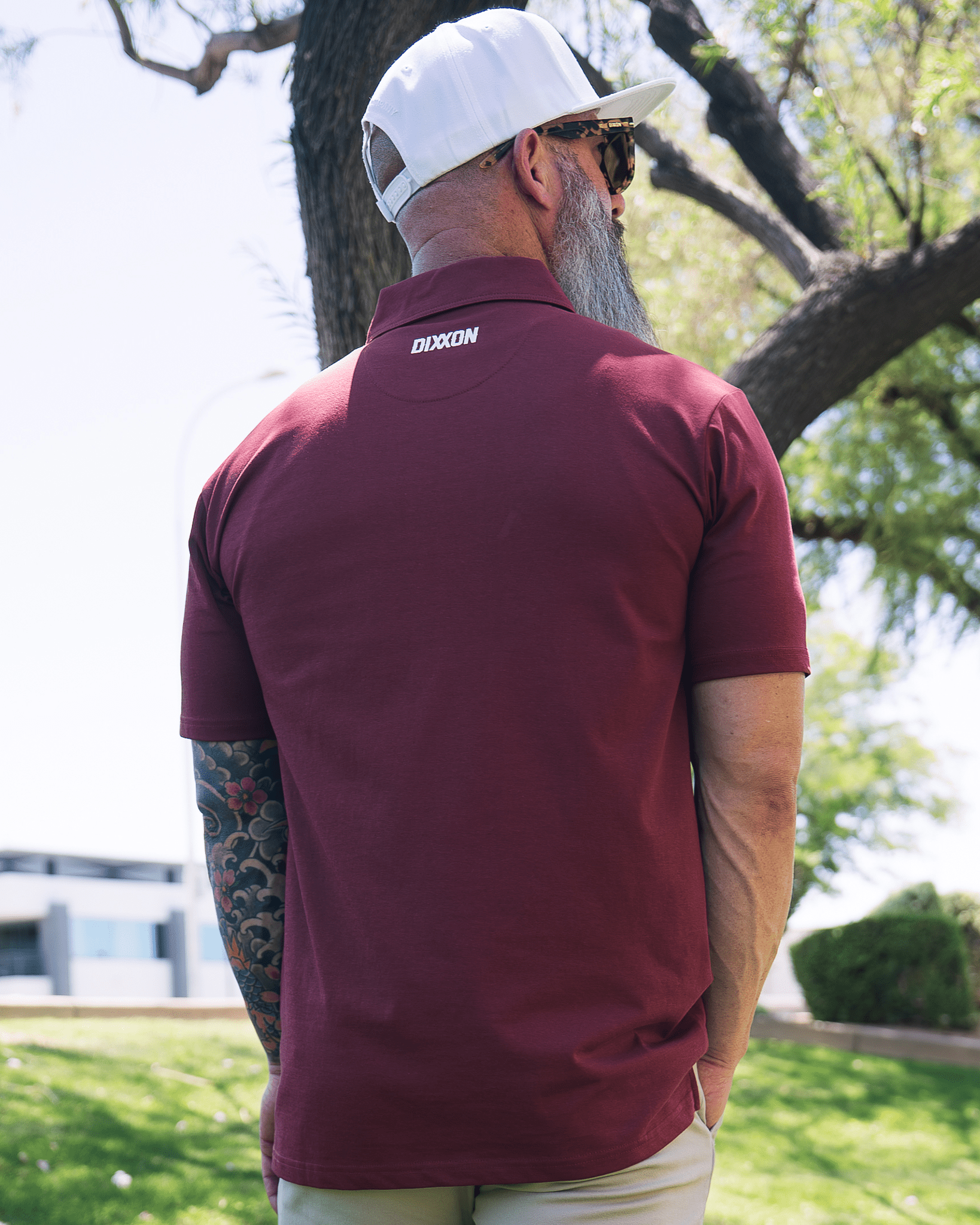 White Stripe Premium Polo - Red - Dixxon Flannel Co. view 4