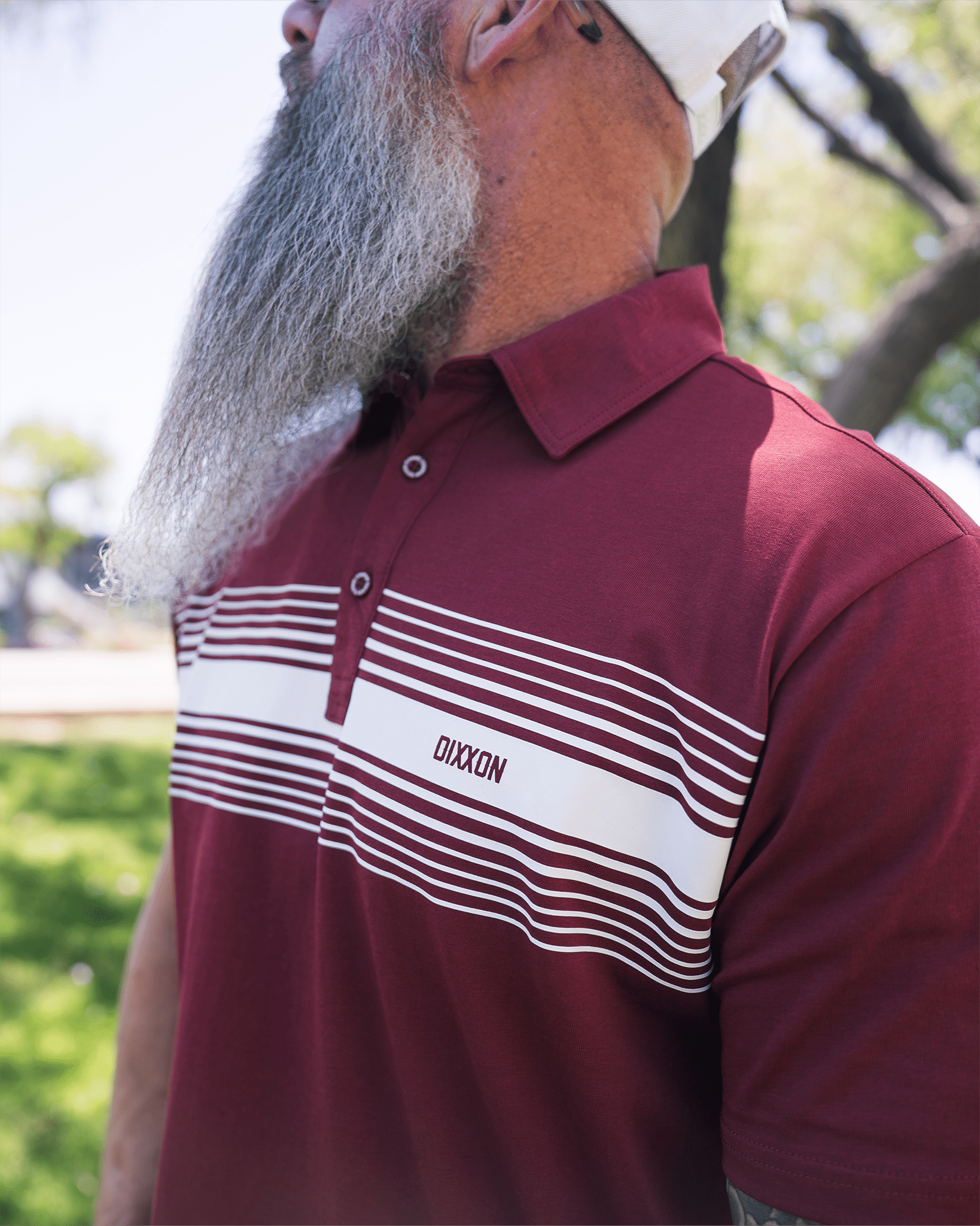 White Stripe Premium Polo - Red - Dixxon Flannel Co. view 5
