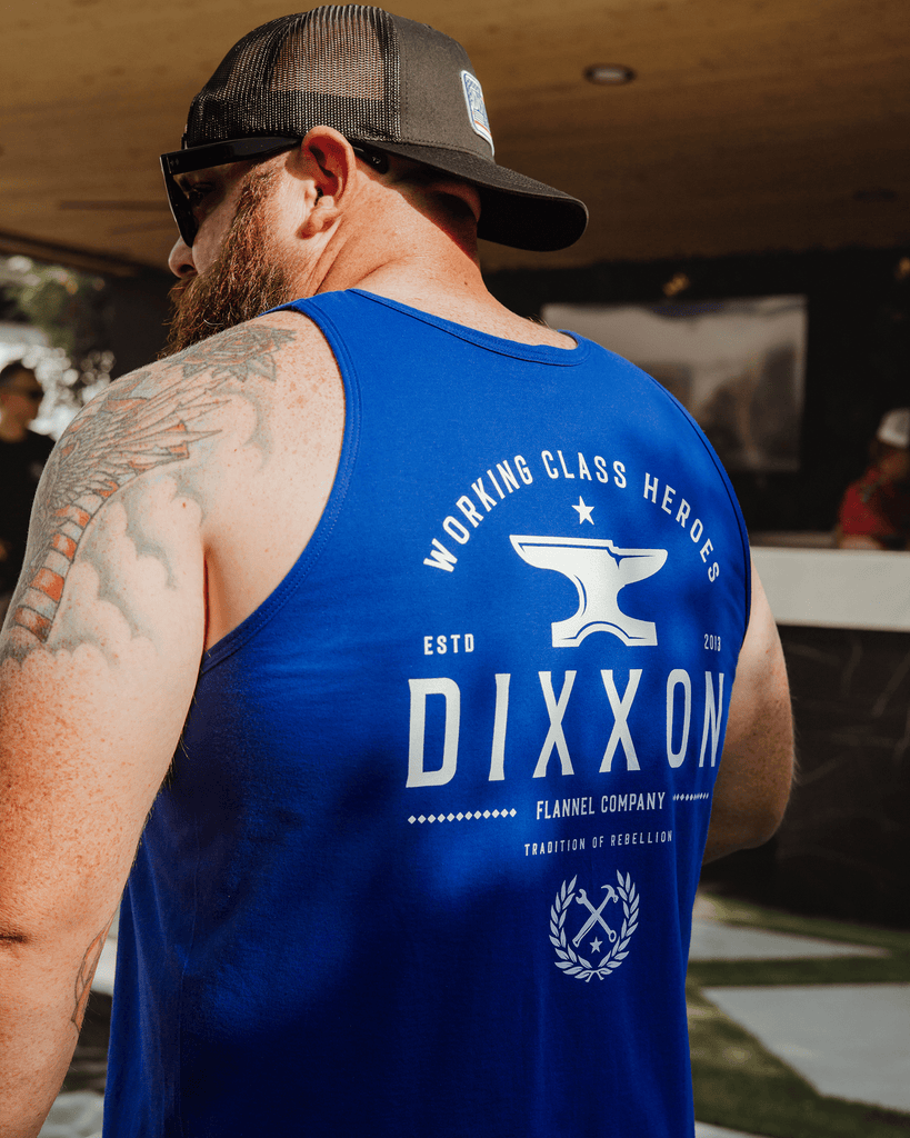 White Tradition Badge Tank - Royal Blue - Dixxon Flannel Co.