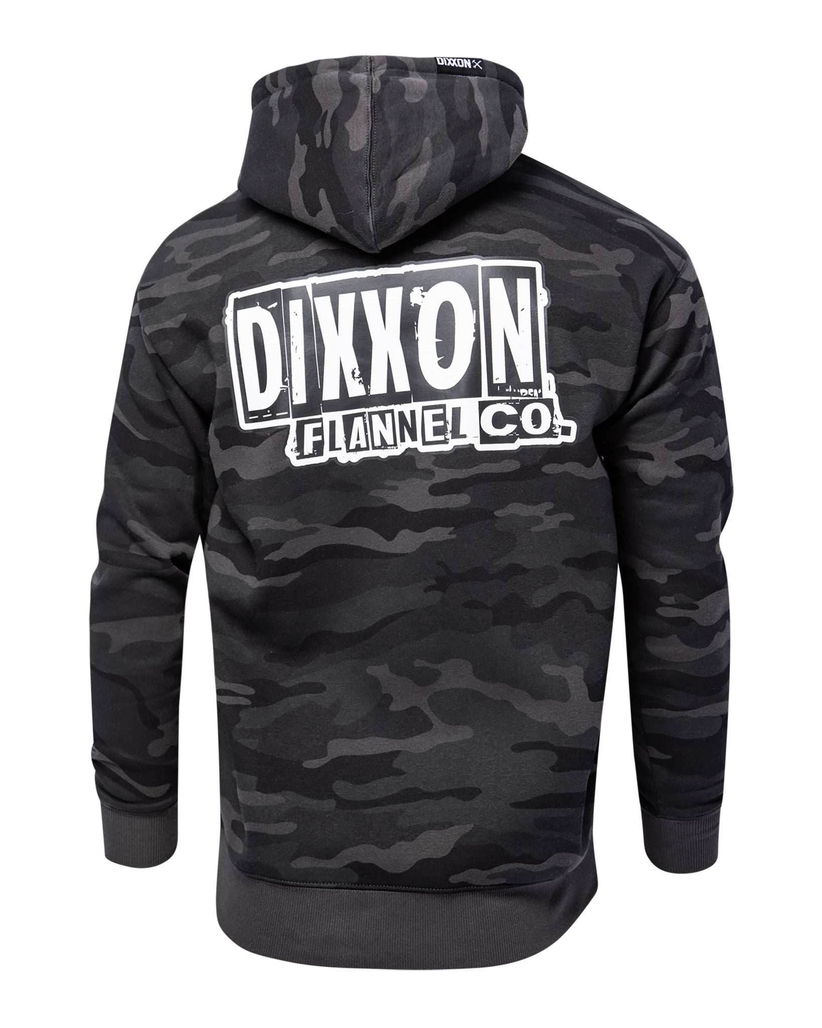 White Truckin' Pullover Hoodie - Black Camo | Dixxon Flannel Co.