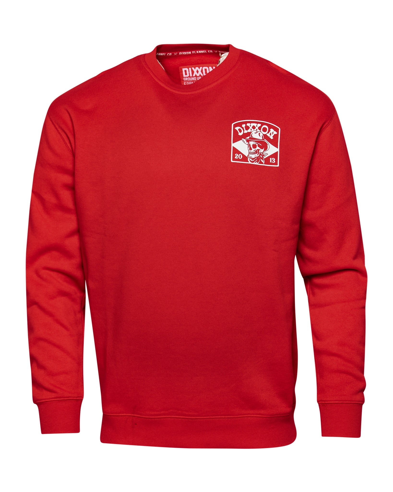 White Vaquero Crewneck Sweatshirt - Red | Dixxon Flannel Co.