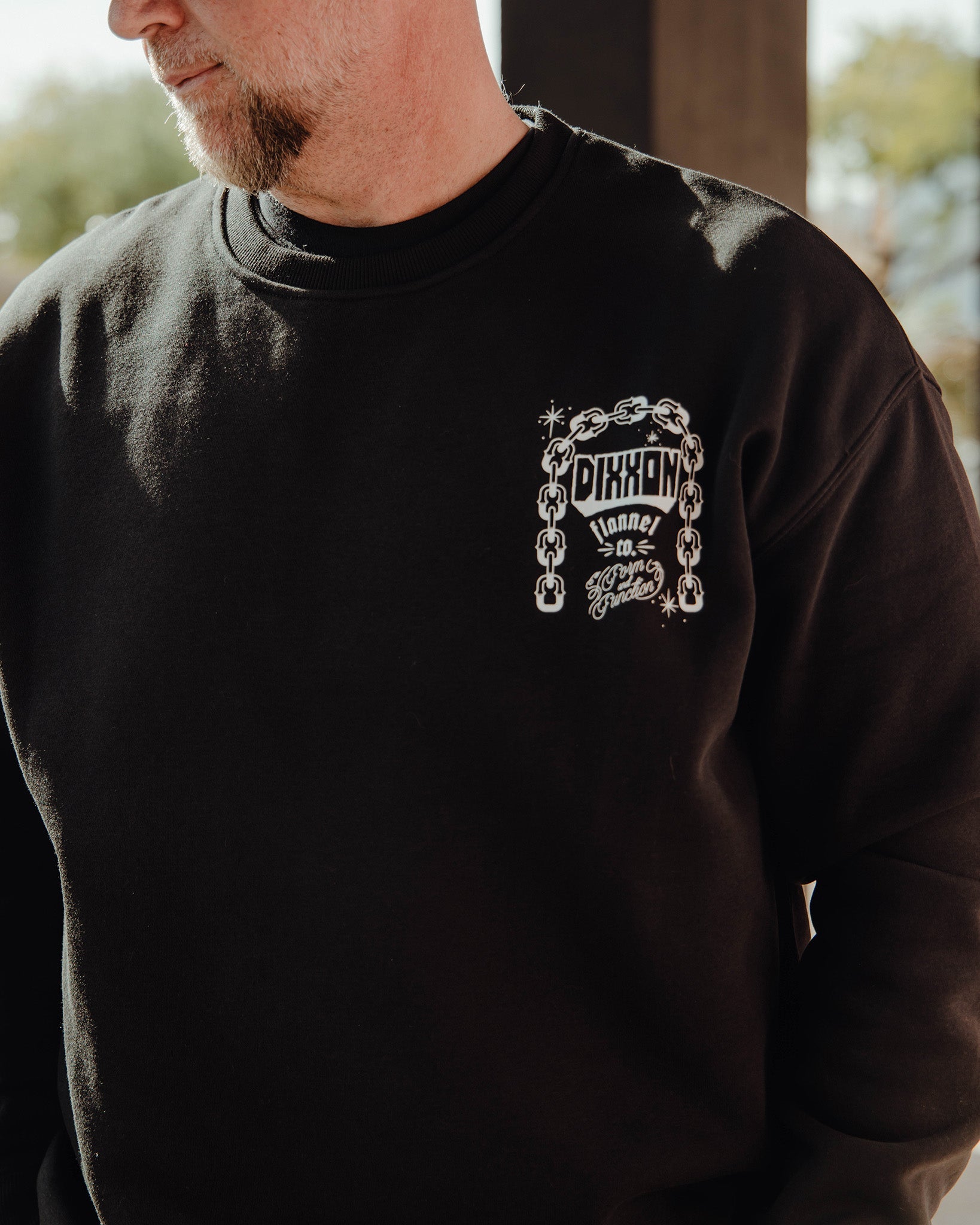 White Westside Crewneck Sweatshirt - Black - Dixxon Flannel Co.