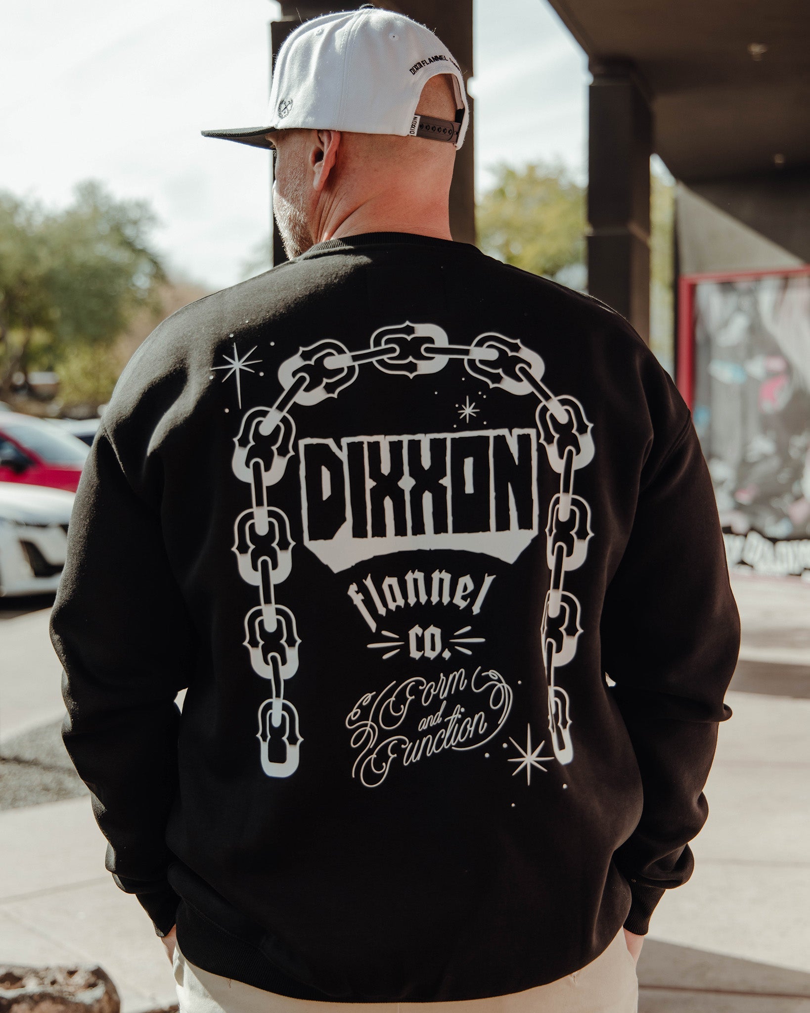 White Westside Crewneck Sweatshirt - Black - Dixxon Flannel Co.