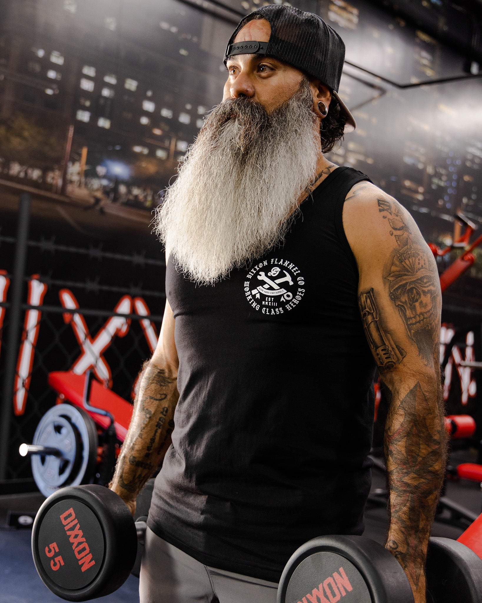 White Working Class Badge Tank - Black - Dixxon Flannel Co.